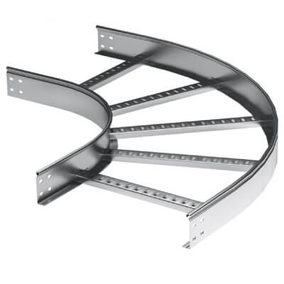 Угол горизонтальный 90 градусов 80x300 R600 лонжерон 1,5 мм в комплекте крепежные элементы соединительные пластины