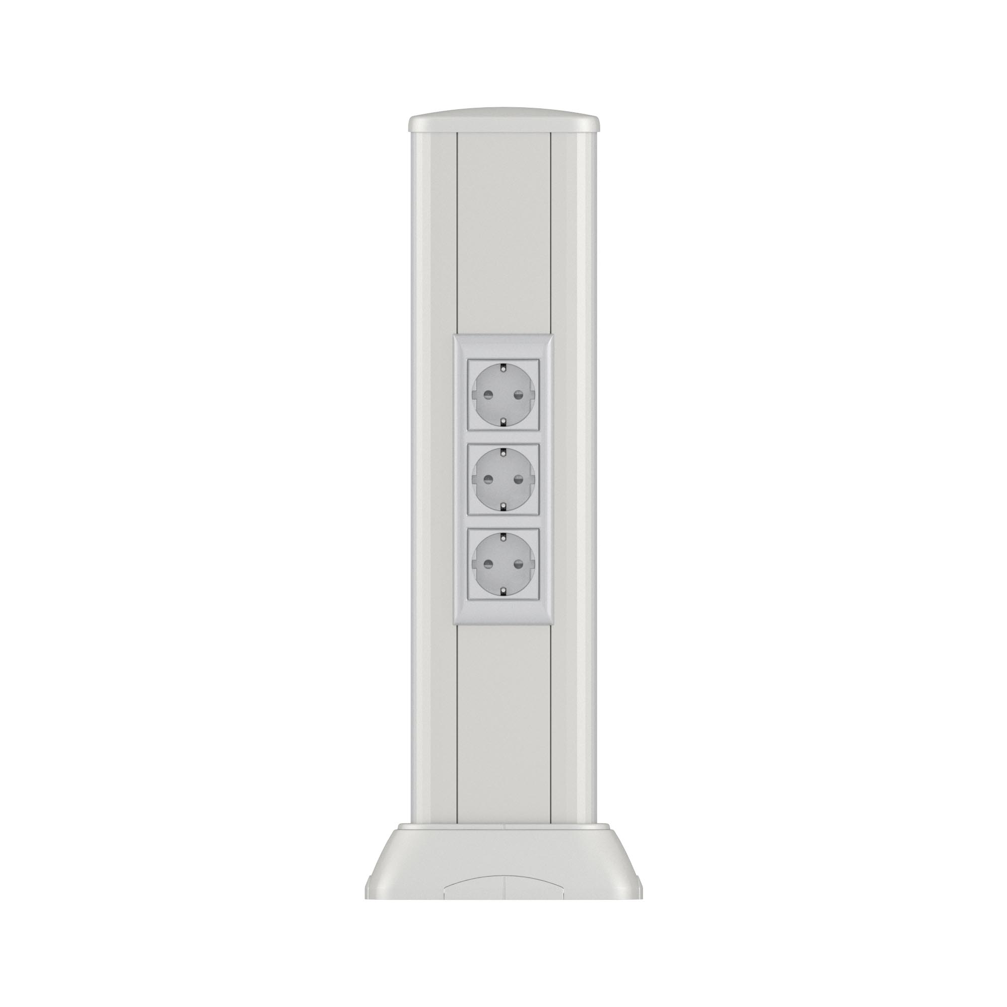 Алюминиевая колонна 0.5 м, цвет светло-серебристый металлик