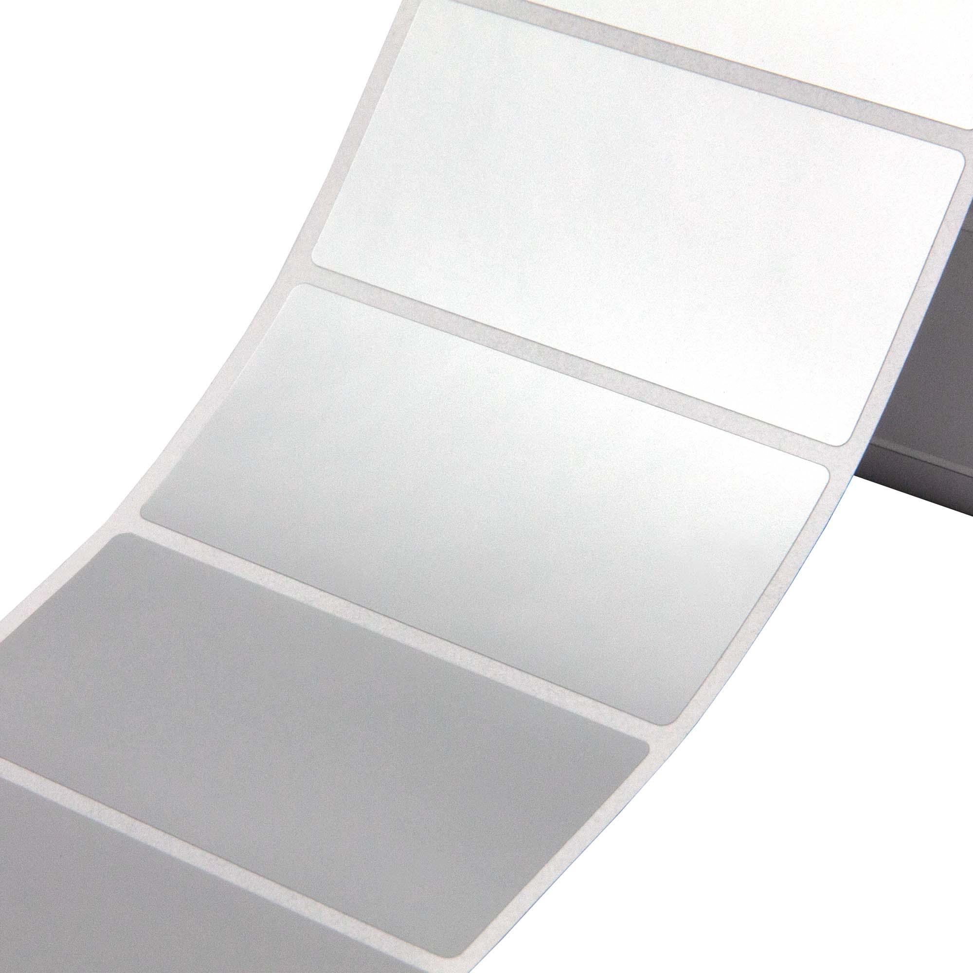 Этикетка в рулоне для ТТ печати, 30х15мм, из полиэстера с усиленным адгезивом, серебристый матовый, химстойкий, 1шт./ряд, 5тыс.шт./упак.