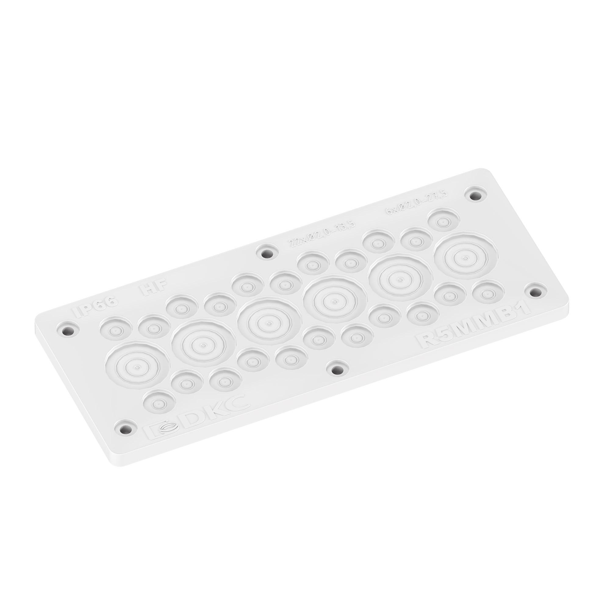 Мембранный кабельный ввод, EPDM, IP66, t эксп. -70..+90, ШхВ 216х89 мм,22x?2,0-13,5 мм, 6x?2,0-27,5 мм