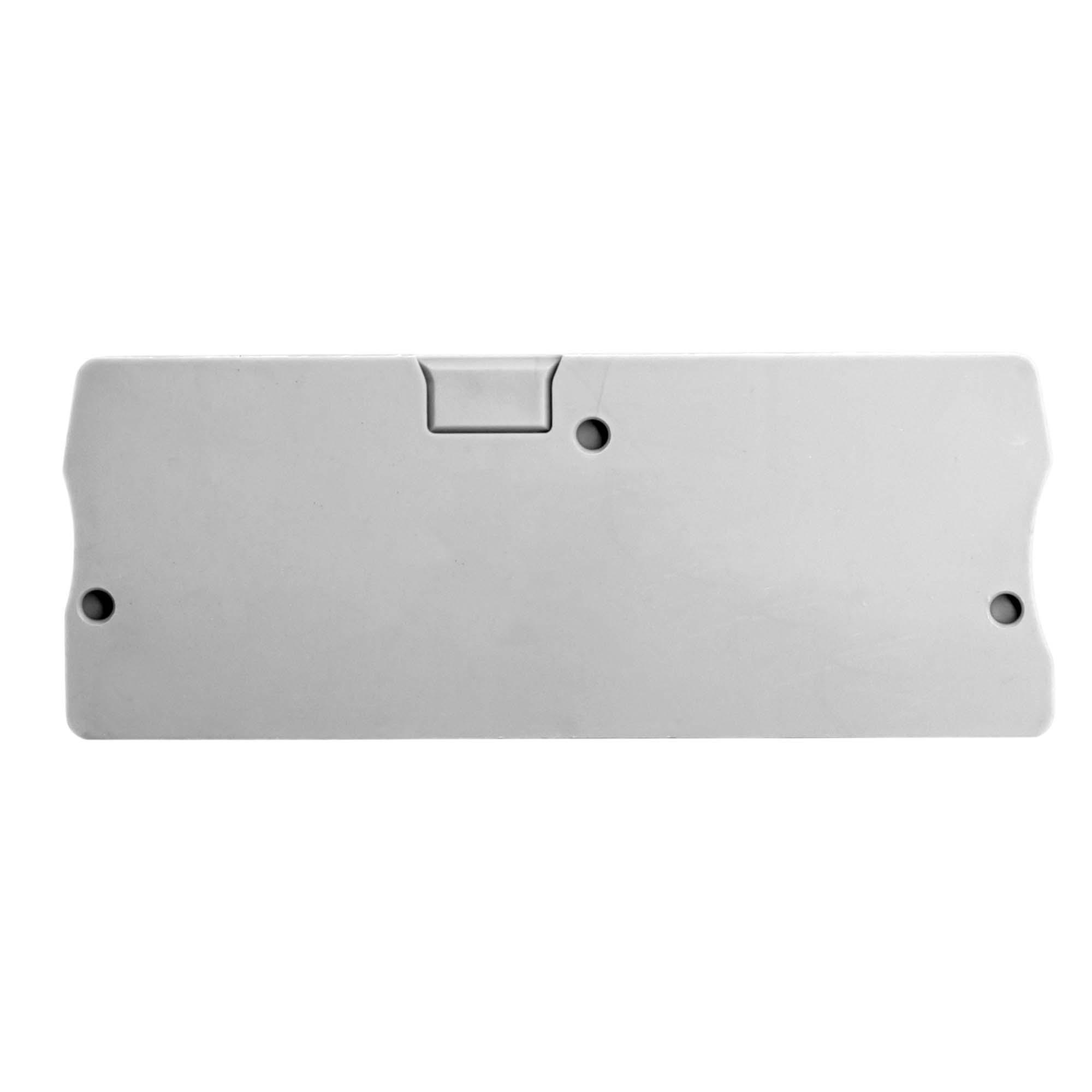 Изолятор торцевой предназначен для защиты и закрытия токоведущие части клеммы. Фиксируется на клеммах с Push-in зажимом VPR-1.5-QUATTRO. Устанавливается в конце клеммного ряда и также может использоваться для визуального разделения сегментов клеммного ряд