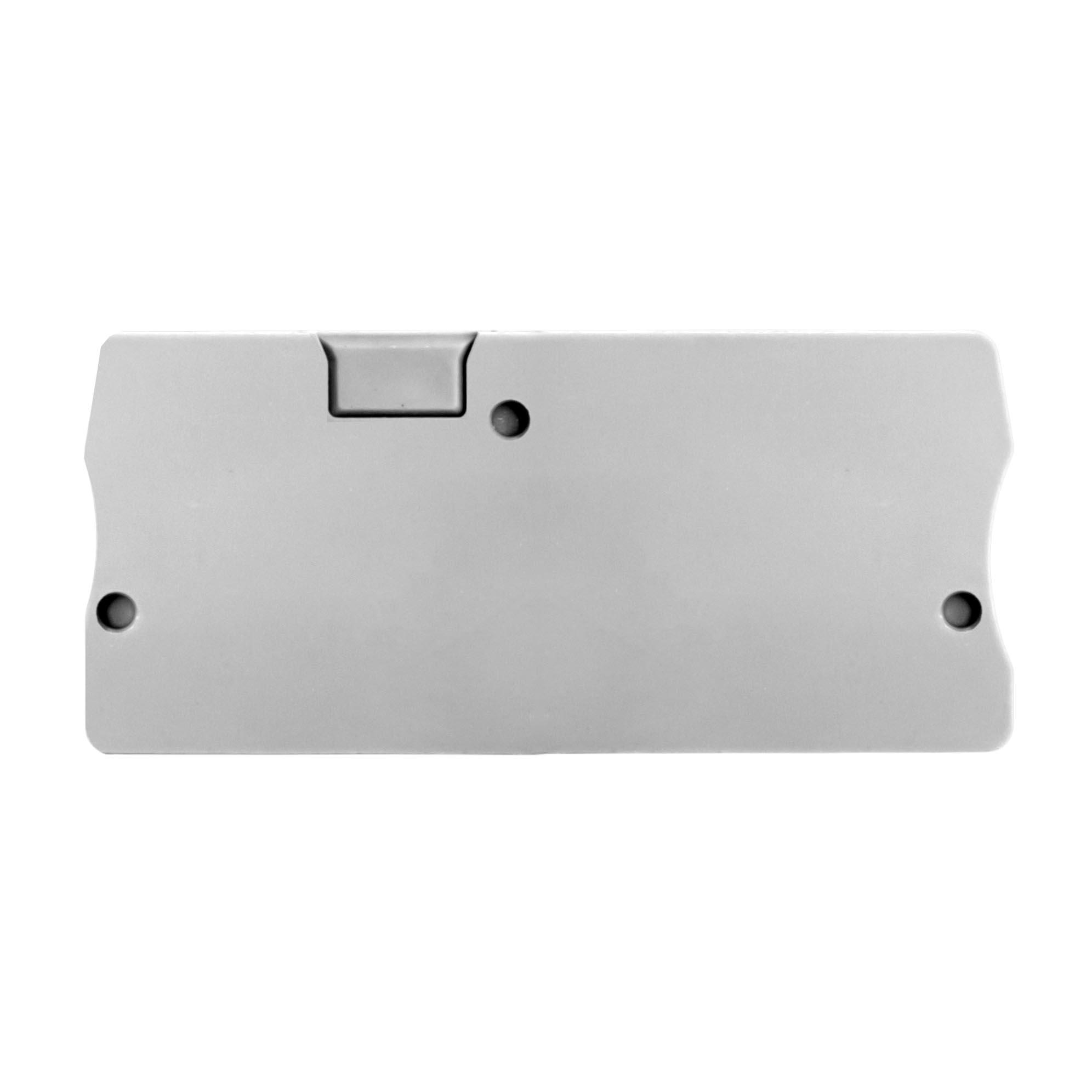 Изолятор торцевой предназначен для защиты и закрытия токоведущие части клеммы. Фиксируется на клеммах с Push-in зажимом VPR-1.5-TWIN. Устанавливается в конце клеммного ряда и также может использоваться для визуального разделения сегментов клеммного ряда. 