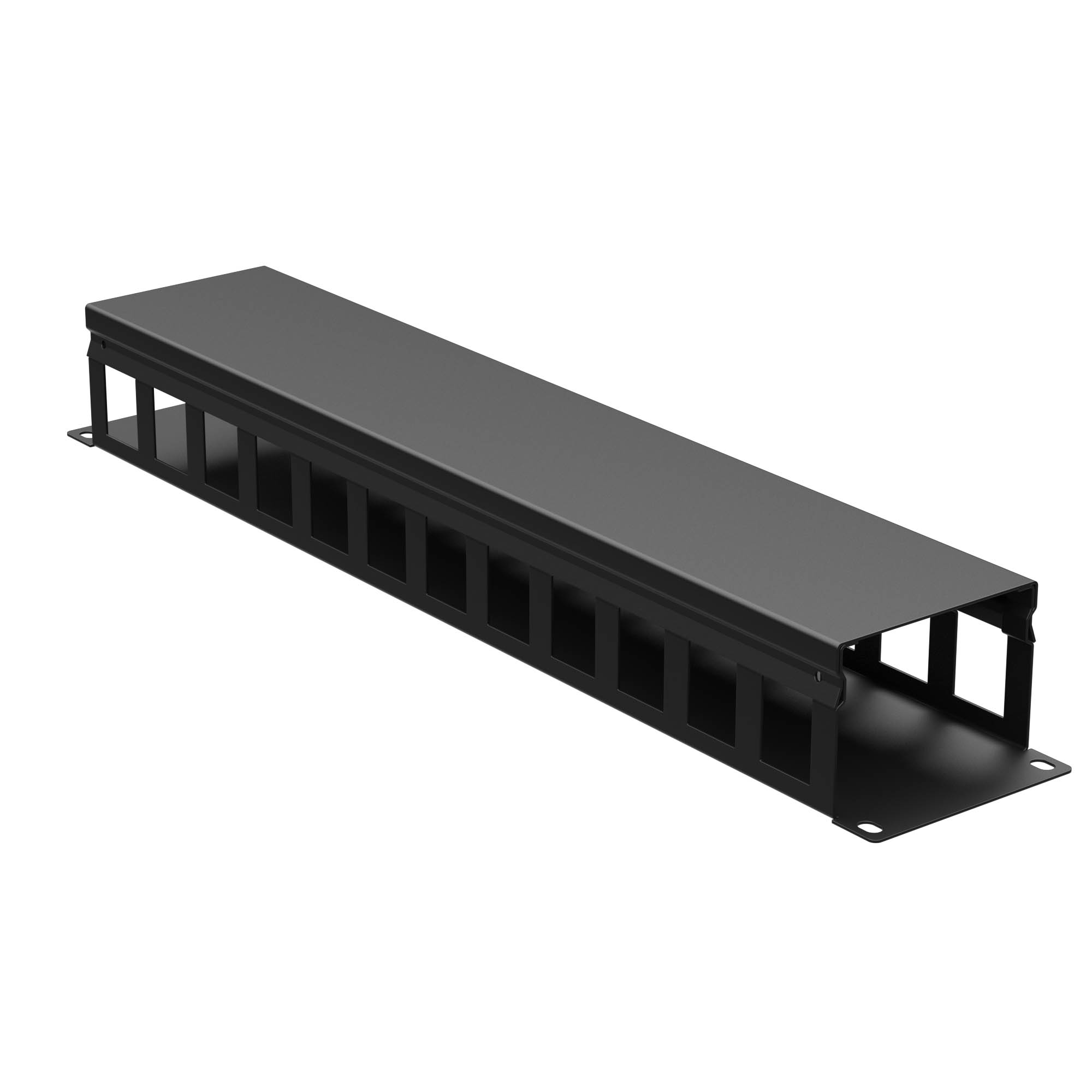 Органайзер кабельный с крышкой 2U, глубина 60 мм, для 19'' IT-корпусов ДКС серии STI/CQE, RAL9005