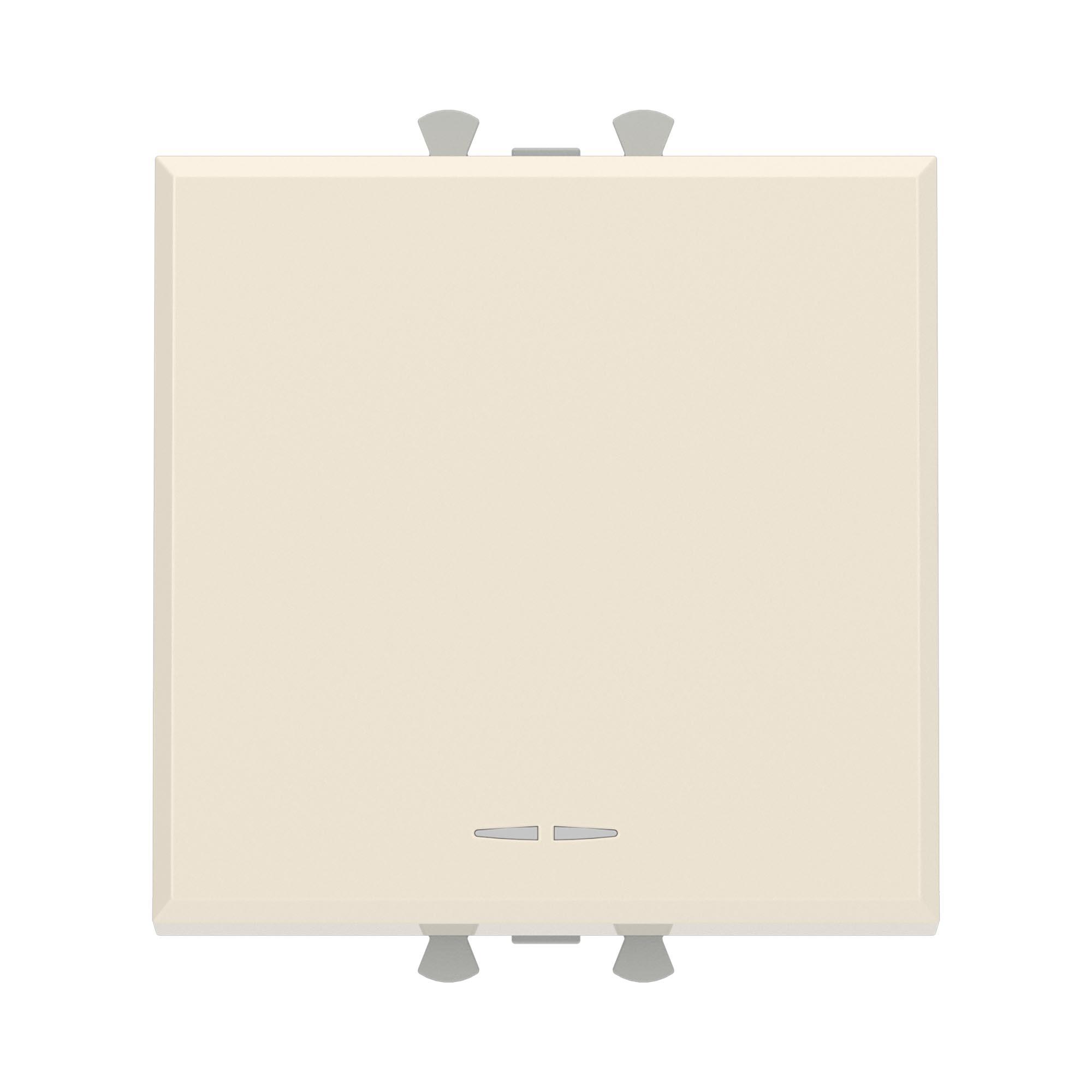 Переключатель одноклавишный модульный, Avanti, ванильная дымка, 2 модуля