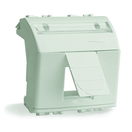 Адаптер для информационных разъемов Кейстоун (Keystone), слоновая кость, 2мод.