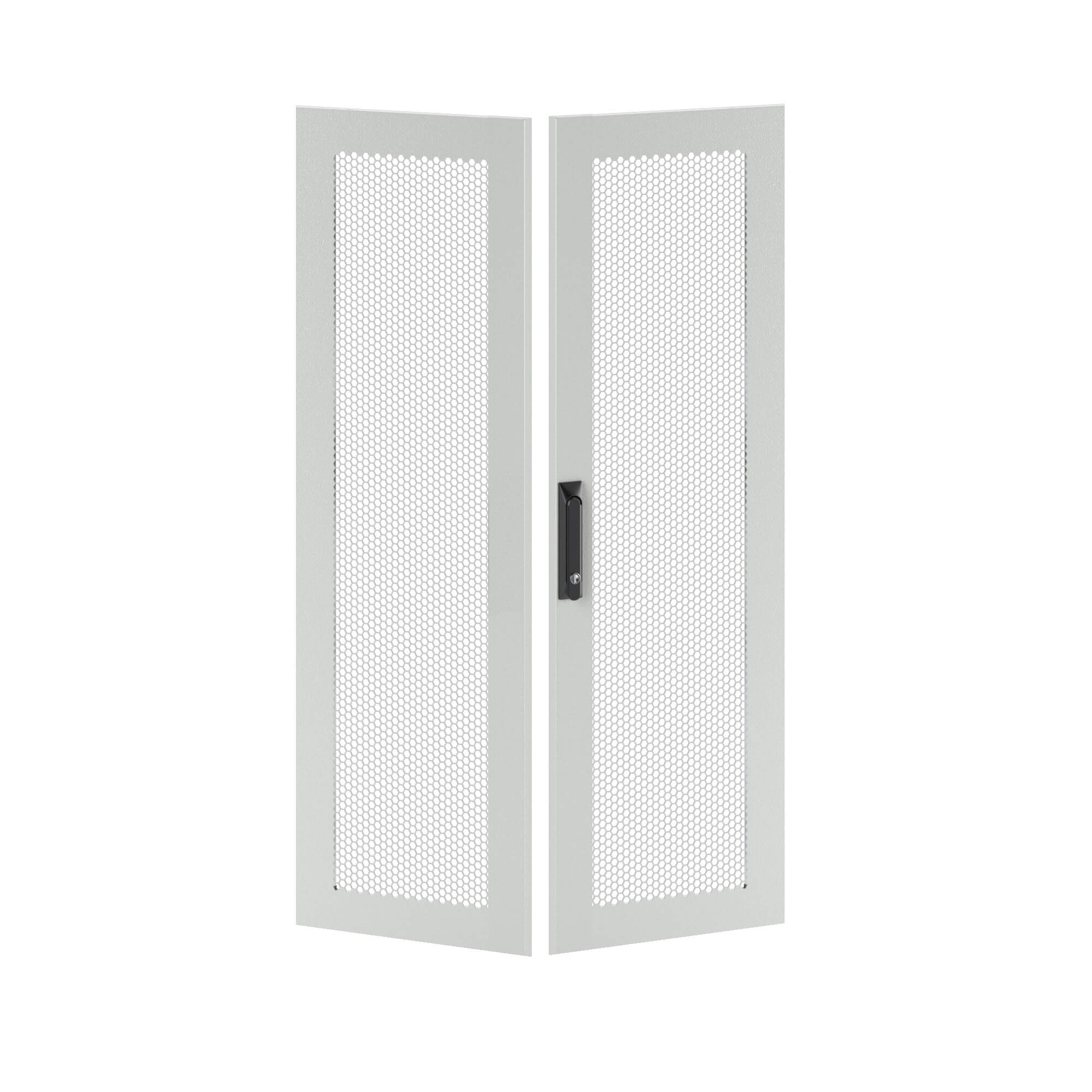 Дверь перфорированная двухстворчатая для IT-CQE   2000X800 RAL7035