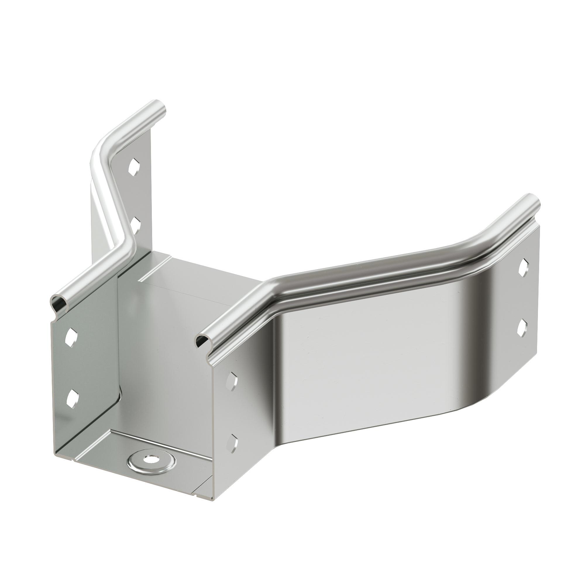 Переходник RRC симметричный 400/200 H80 в комплекте с крепежными элементами и соединительными пластинами