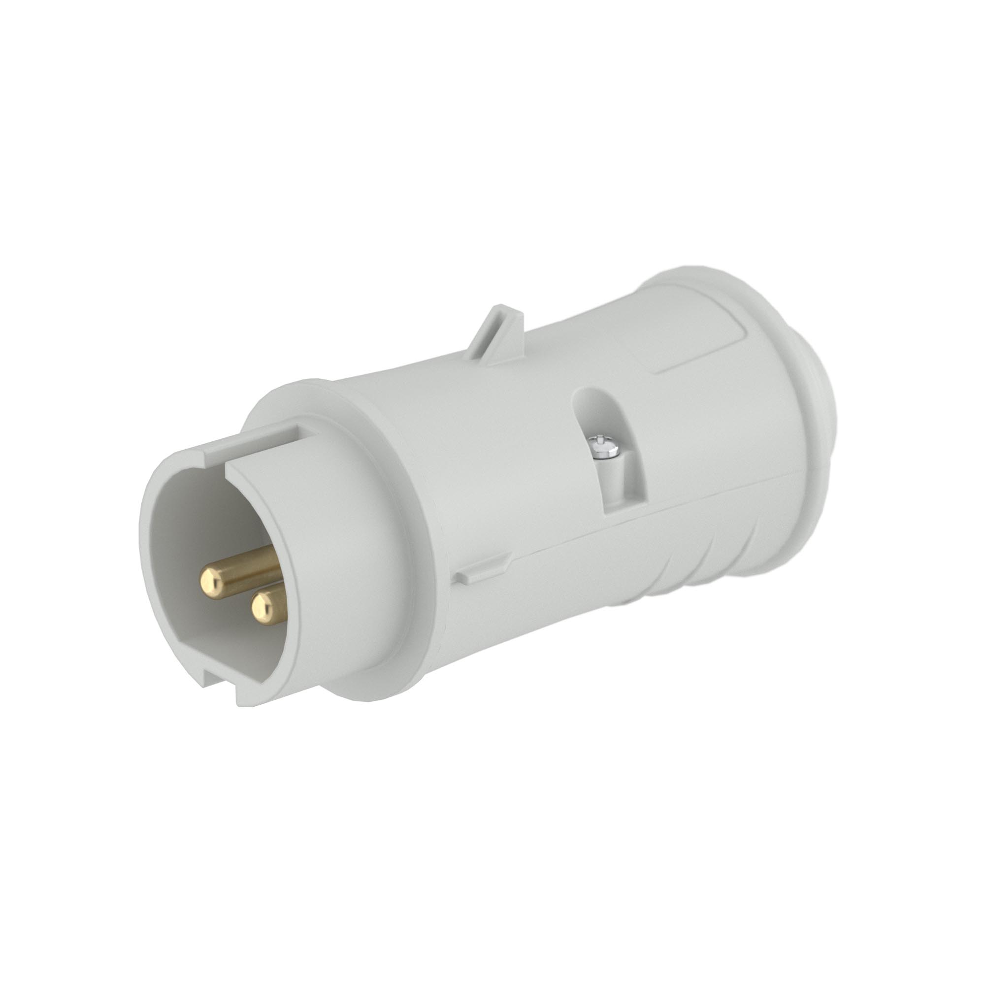 Вилка кабельная 16А 40-50В/50-60Гц IP44 2 полюса