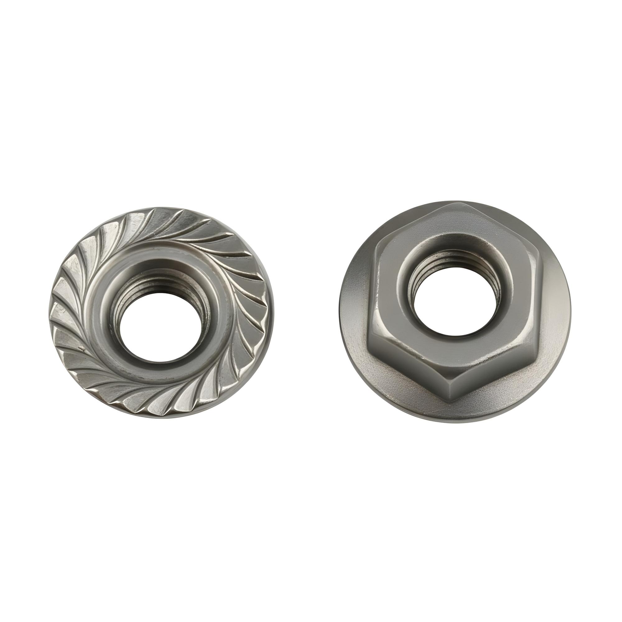 Гайка DIN 6923 М8 насечка препятствующая откручиванию (1 уп.-100 шт.)