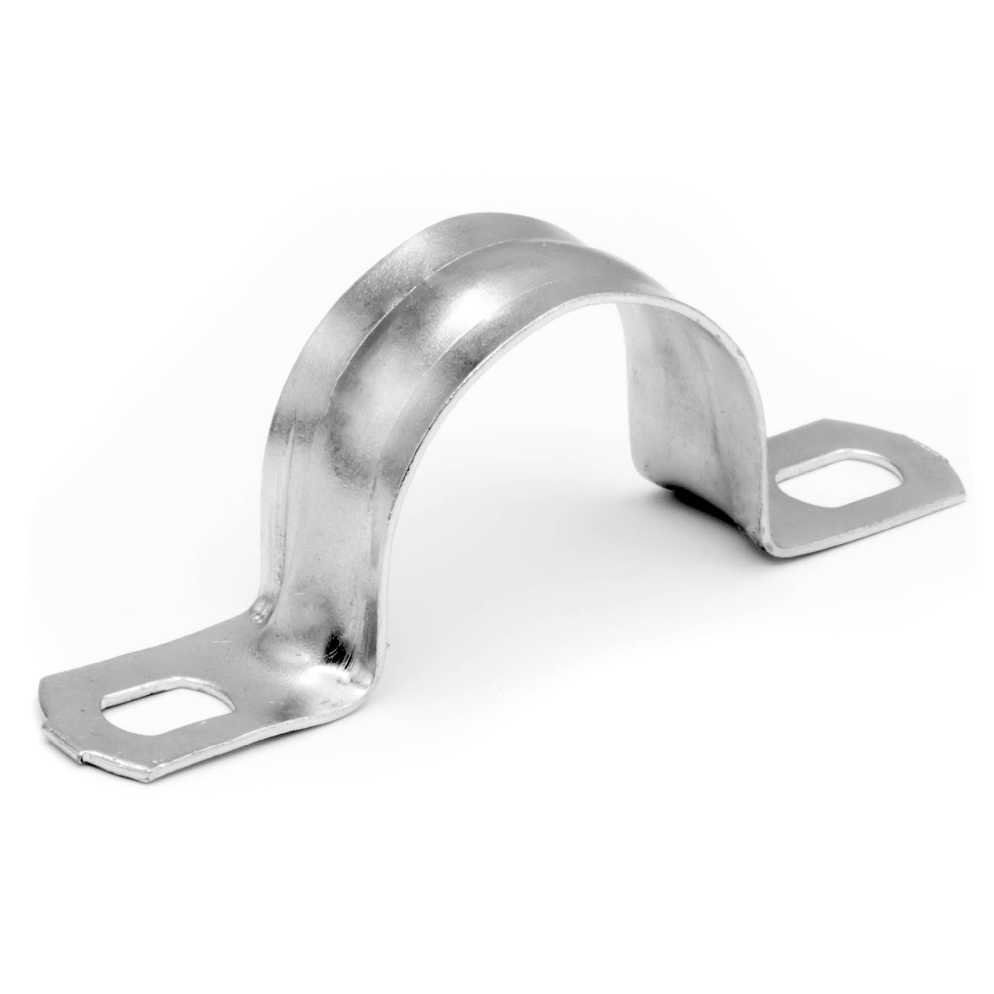 Держатель оцинкованный двусторонний d22 мм крепежные отверстия 6,5x5 мм