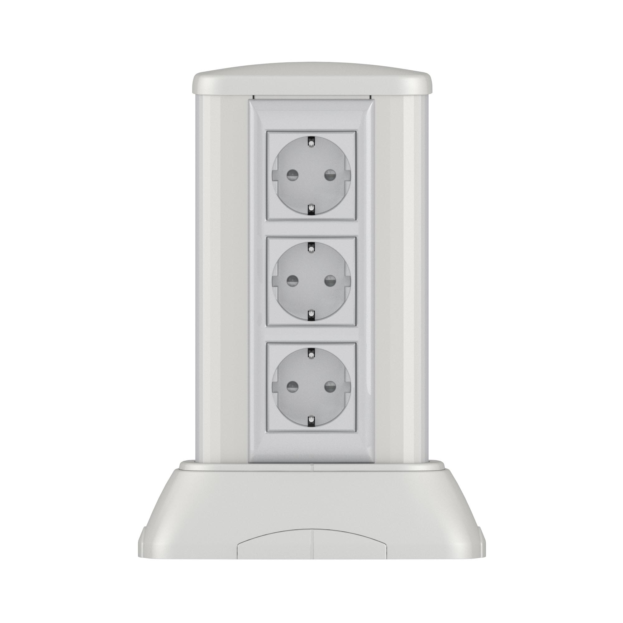 Миниколонна алюминиевая 0,25 м, цвет светло-серебристый металлик