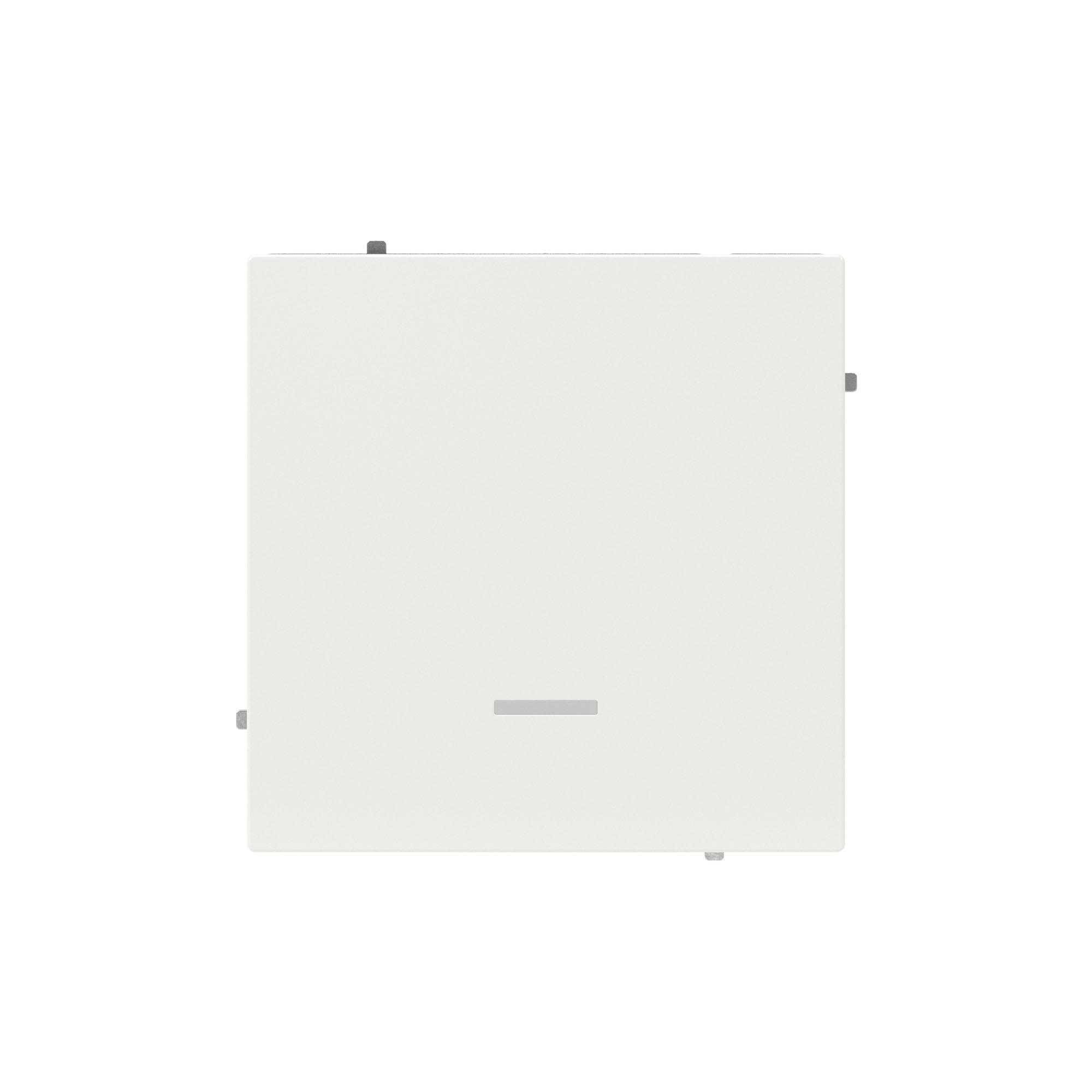 Переключатель одноклавишный с подсветкой, KANT, белая магнолия