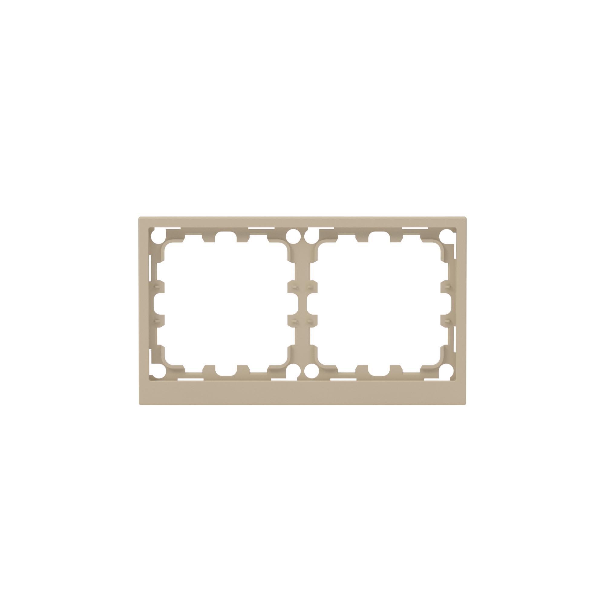 Рамка 2 поста IP44, KANT, ванильный марципан