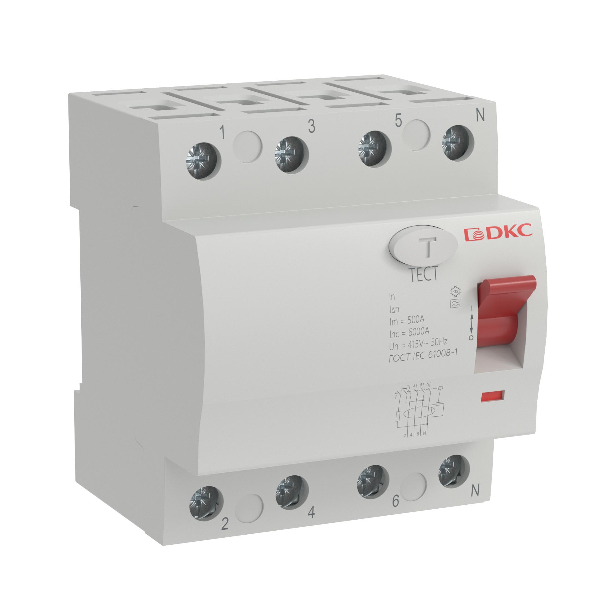 Устройство защитного отключения УЗО YON MDL100 4P 63А 100mA тип A