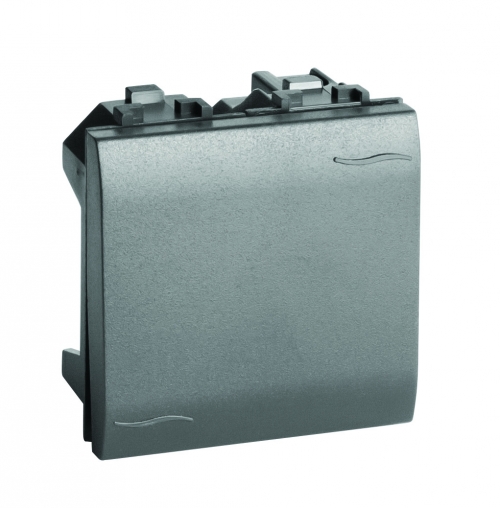 BRAVA Выключатель типа кнопка черный 1 модуль