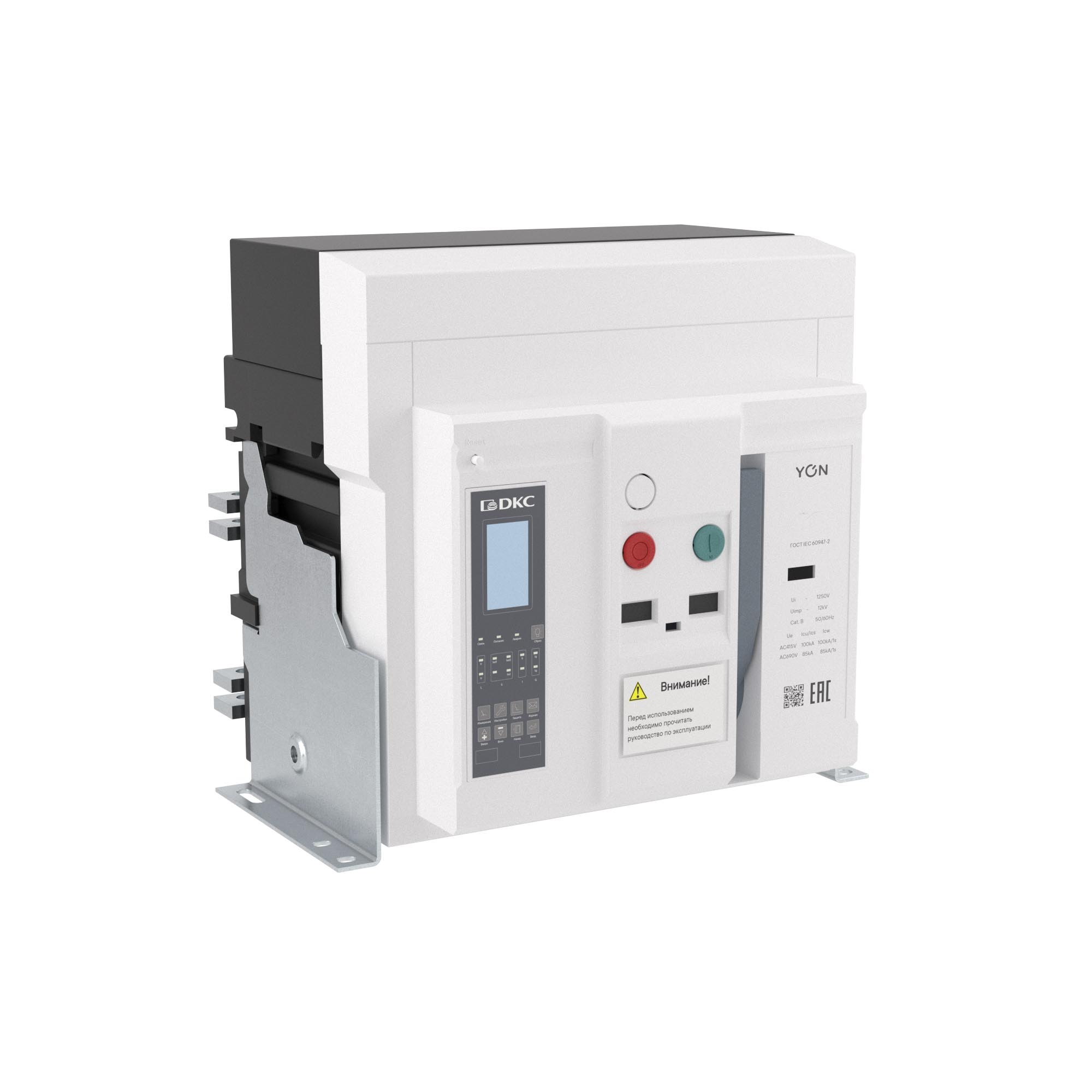 Воздушный автоматический выключатель YON pro ANX32X 3P 3200 А 100 кА, типоразмер M, расцепитель ETH, стационарный, горизонтальное подключение, управление 220 В AC