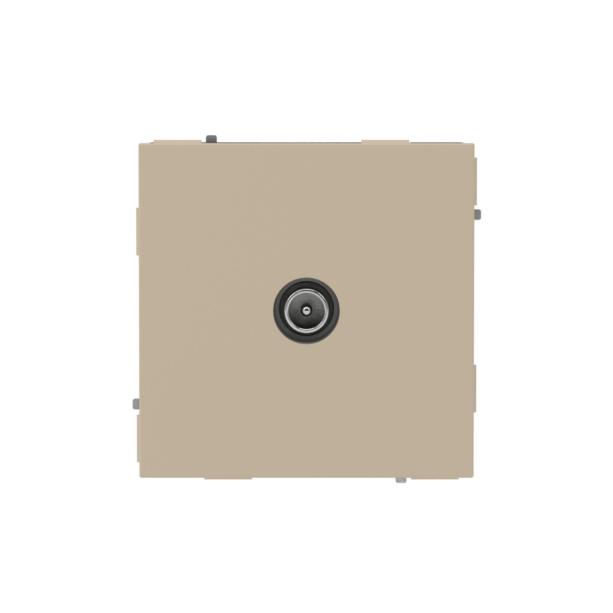 Розетка TV проходная, KANT, ванильный марципан