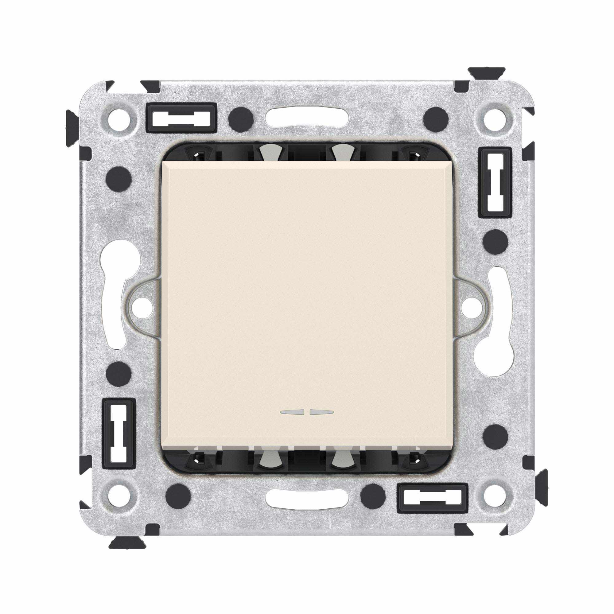 Avanti Переключатель одноклавишный в стену, ''Ванильная дымка''