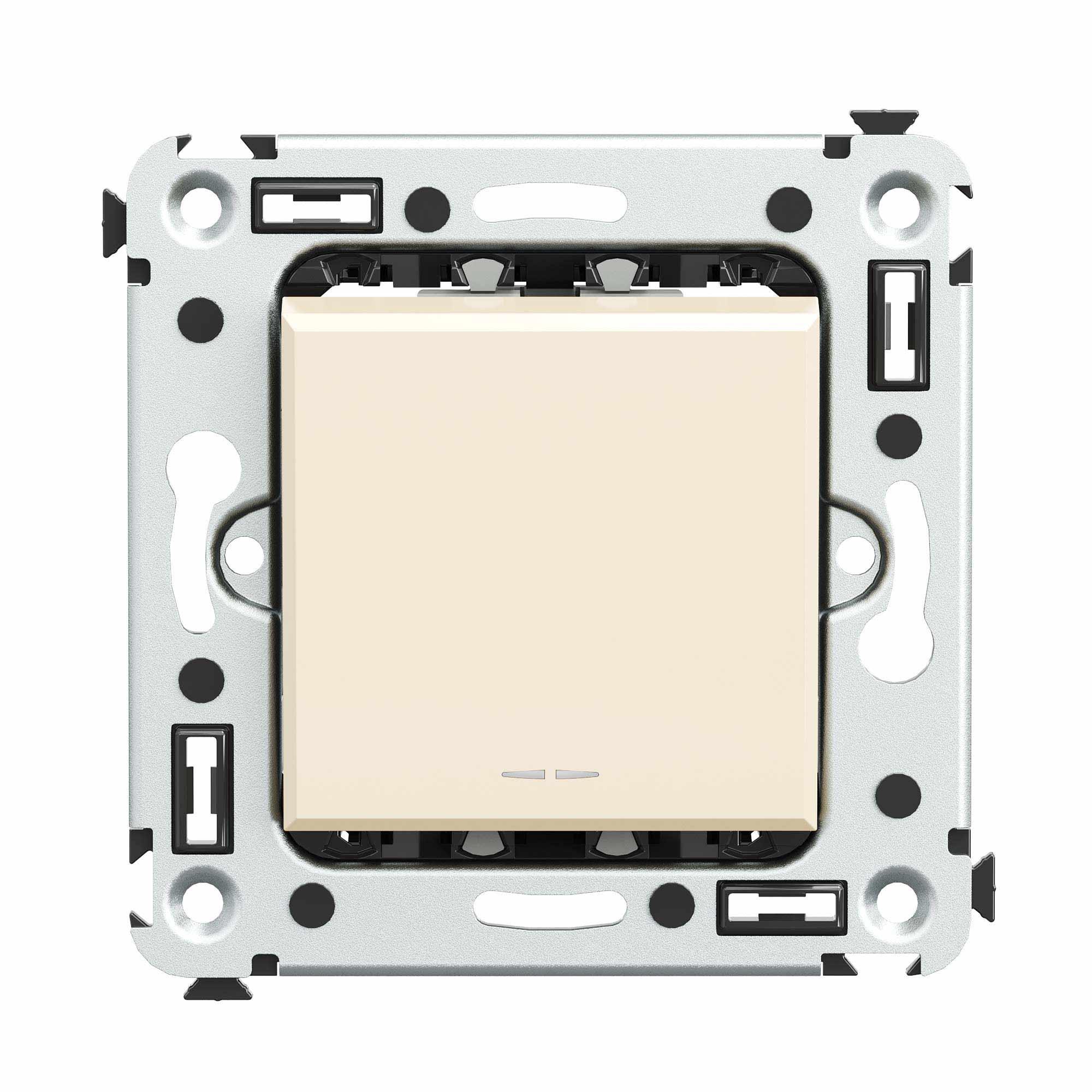 Avanti Инвертор одноклавишный в стену Ванильная   дымка (Переключатель сх.7)