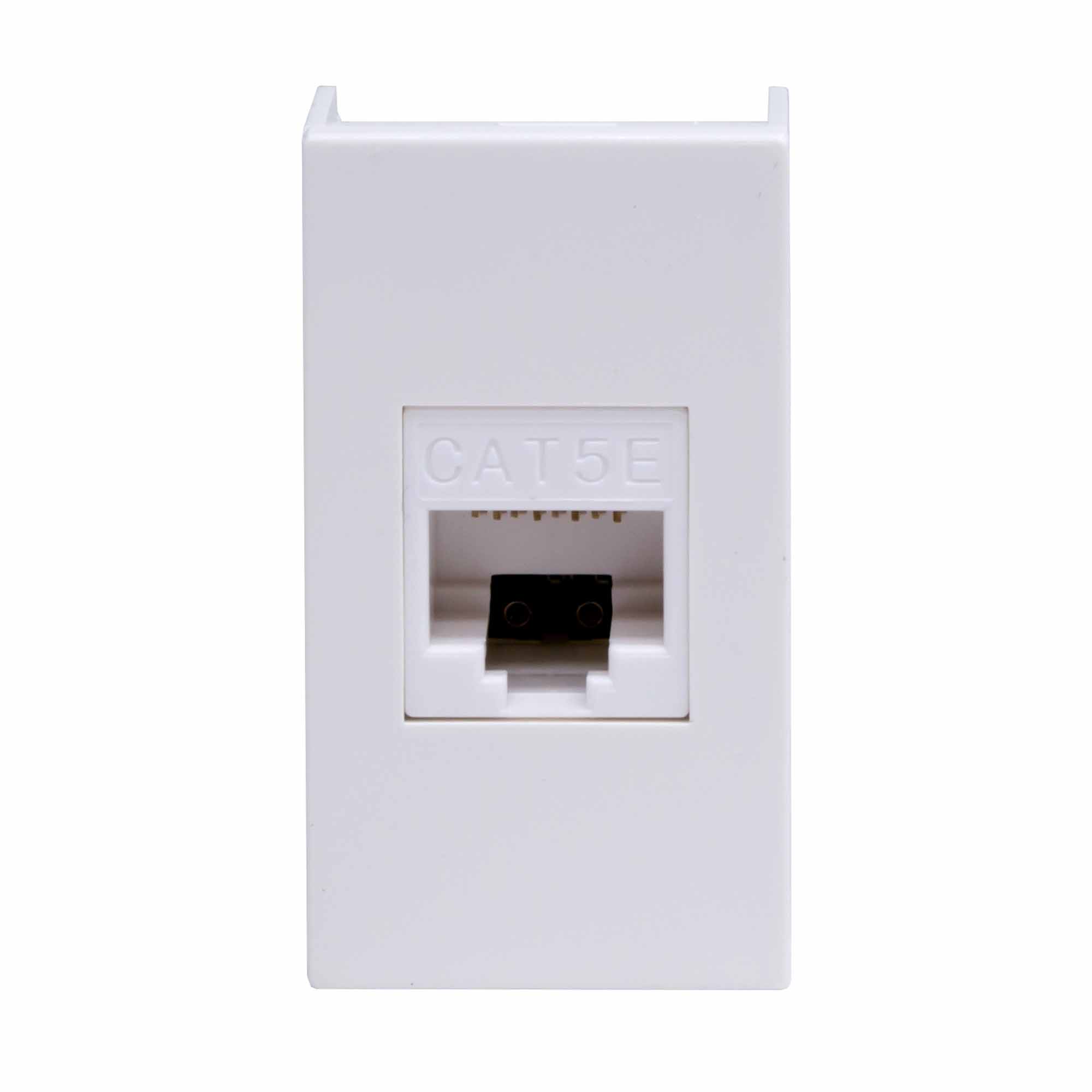 Компьютерная розетка RJ-45, кат. 5е, 8P8C, Viva, белая, 1 модуль