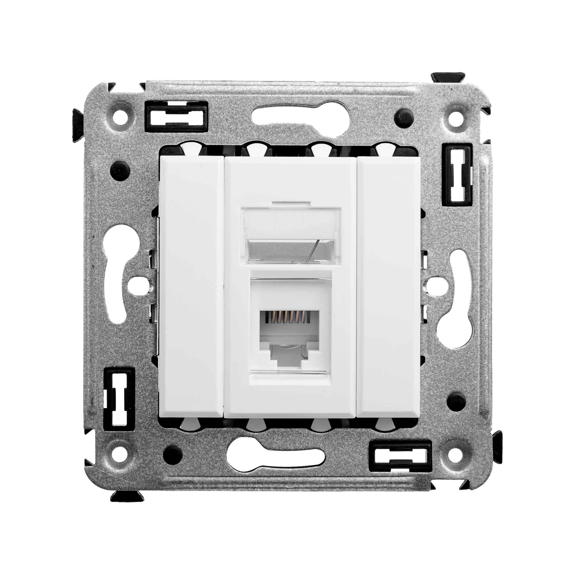 Avanti Розетка телефонная в стену одинарная, ''Белое облако''