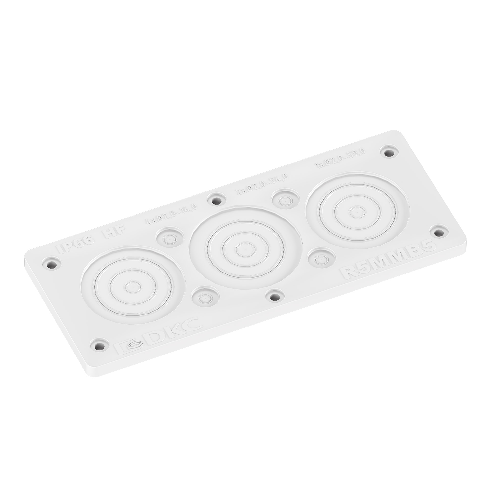 Мембранный кабельный ввод, EPDM, IP66, t эксп. -70..+90, ШхВ 216х89 мм,4x?2,0-14,0 мм, 2x?2,0-54,0 мм, 1x?2,0-59,0 мм