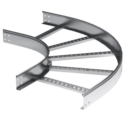 Угол горизонтальный 90 градусов 80х300 R600 горячеоцинкованный в комплекте крепежные элементы соединительные пластины