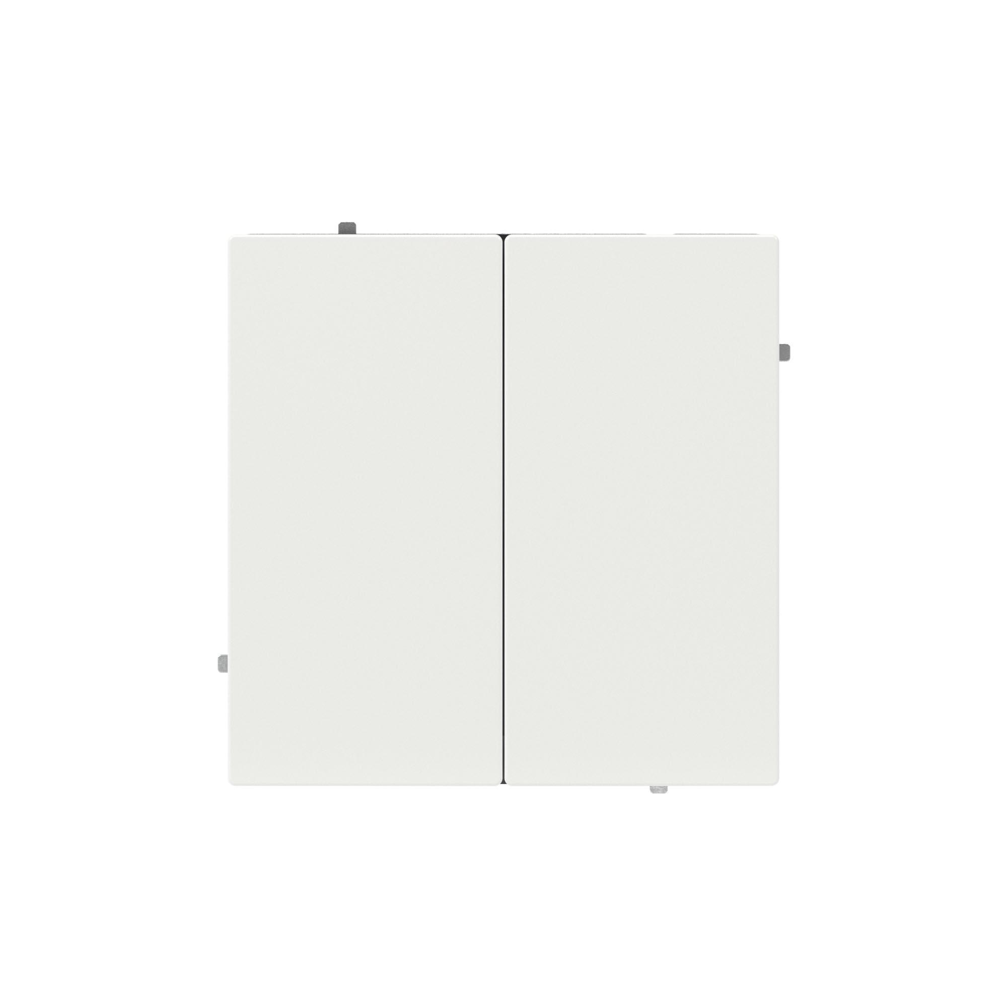 Переключатель двухклавишный, KANT, белая магнолия