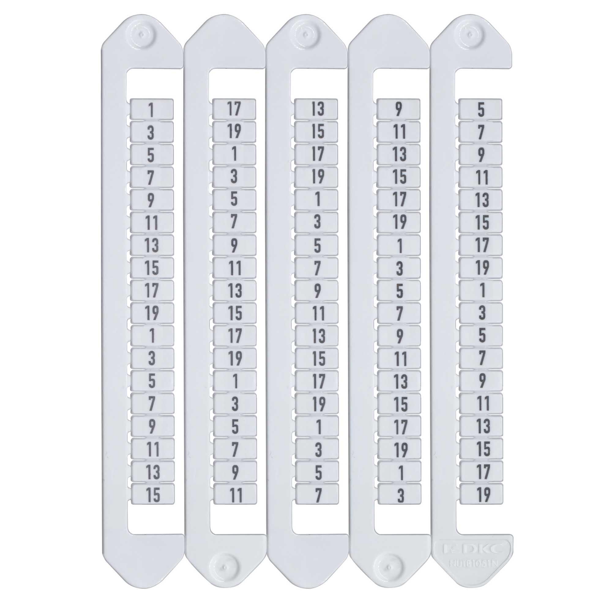 Маркировка для клемм, ширина 5 мм, от 21 до 39, вертикальная ориентация