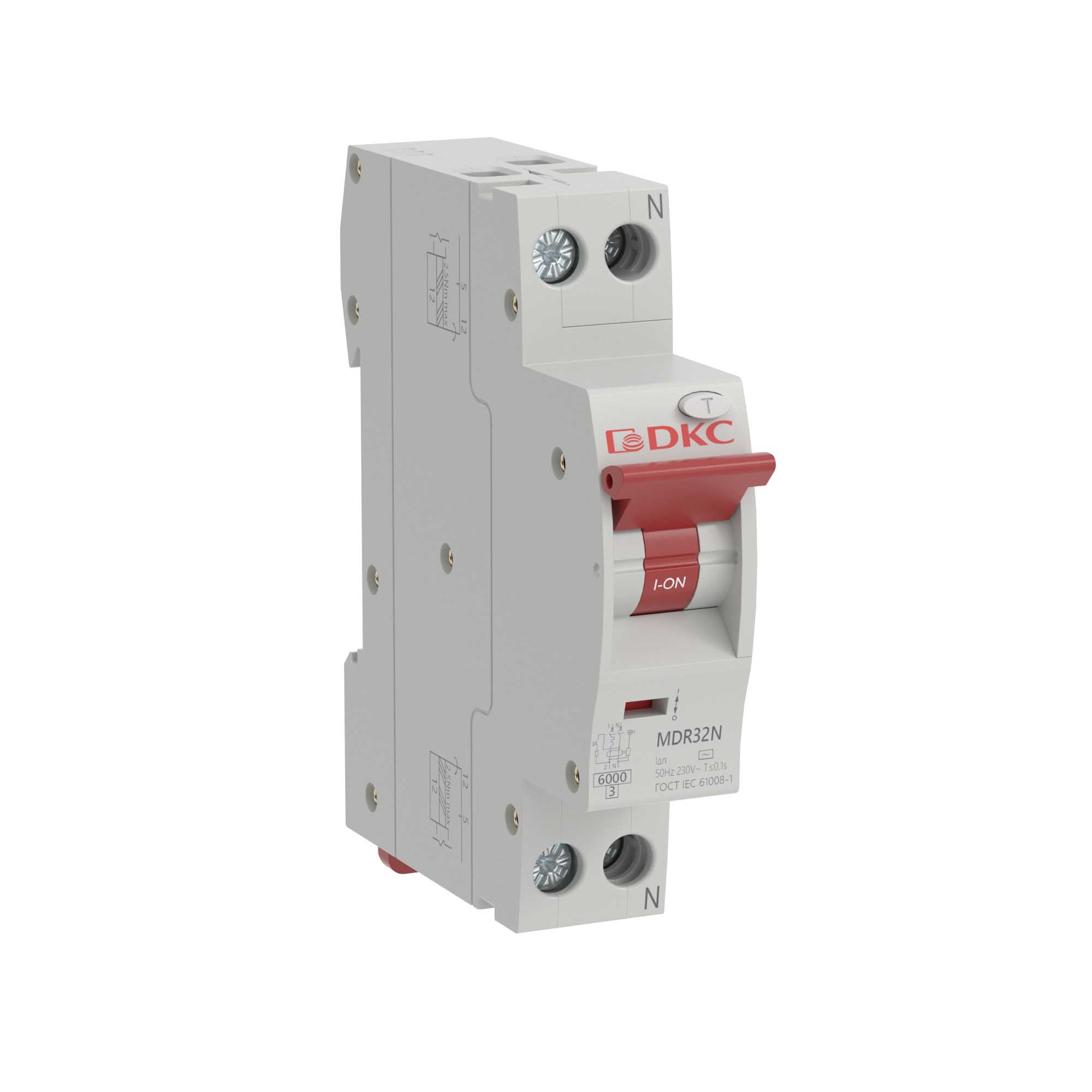 Компактный автоматический выключатель дифференциального тока YON макс (YON max) типа MDR, 1P+N, 300mA, 20A, хар-ка C, 6kA, тип А