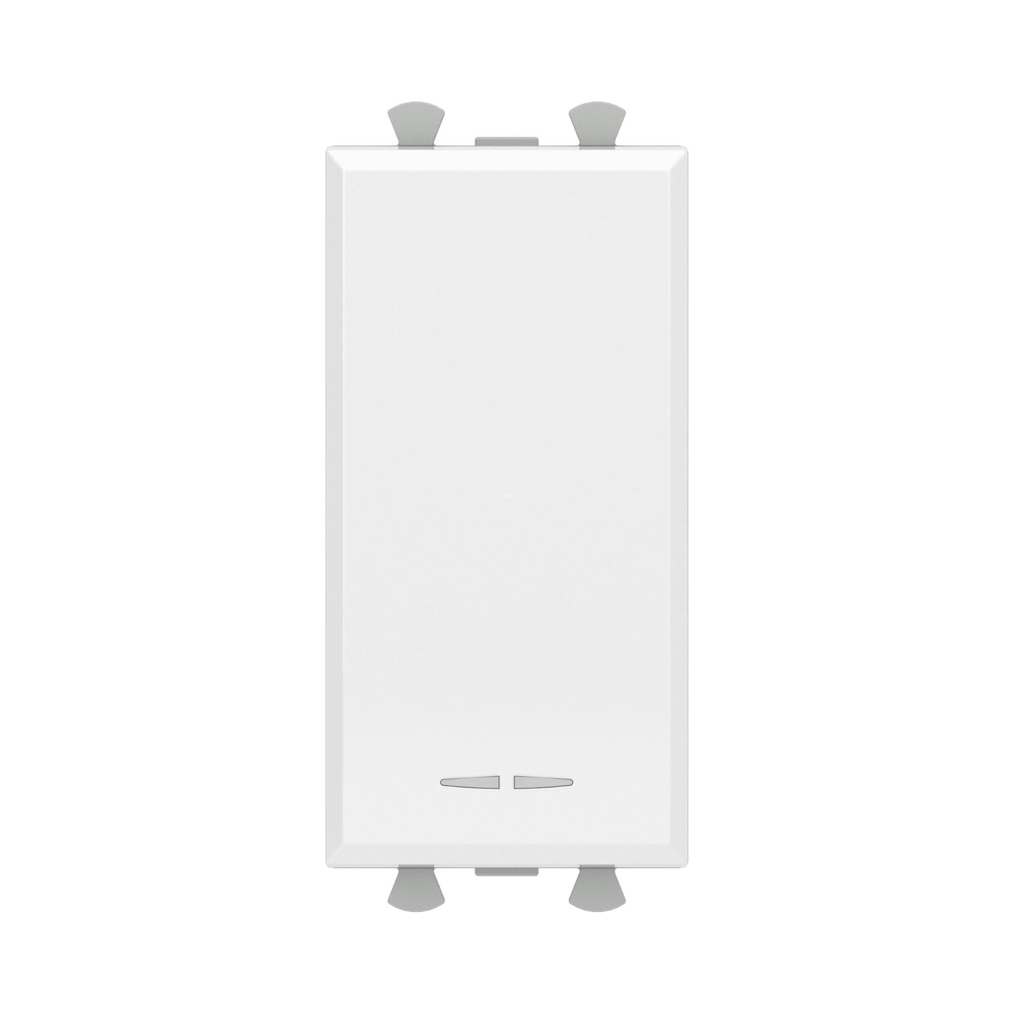 Кнопка модульная, Avanti, белое облако, 1 модуль