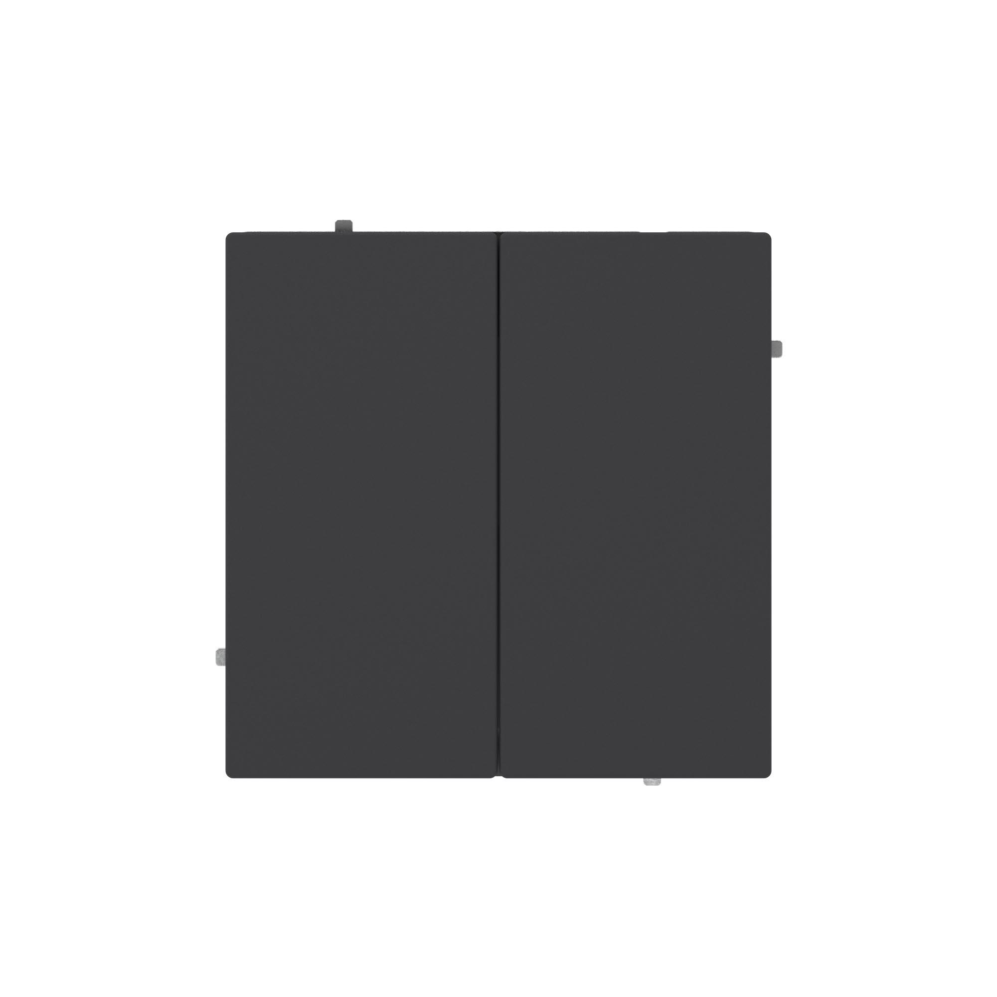 Кнопка двухклавишная, KANT, черный уголь