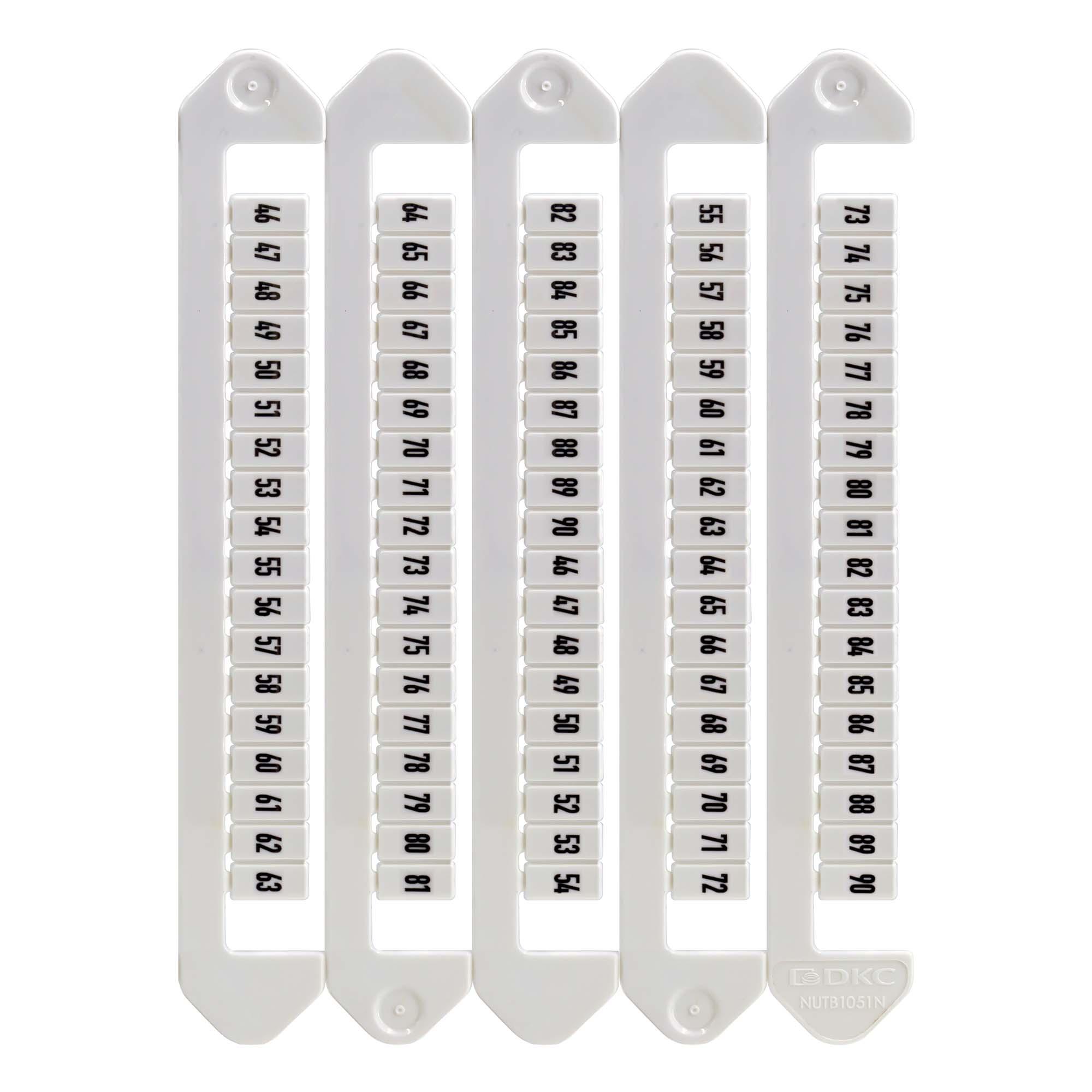 Маркировка для клемм, ширина 5 мм, от 316 до 360, горизонтальная ориентация