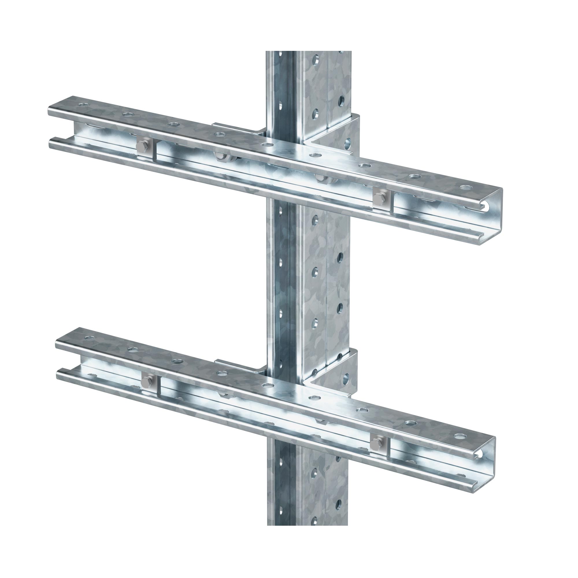 Комплект монтажных профилей на стойку для крепления 4 оболочки(ек) с видом защиты Ex d горячеоцинкованный, длина 600 мм