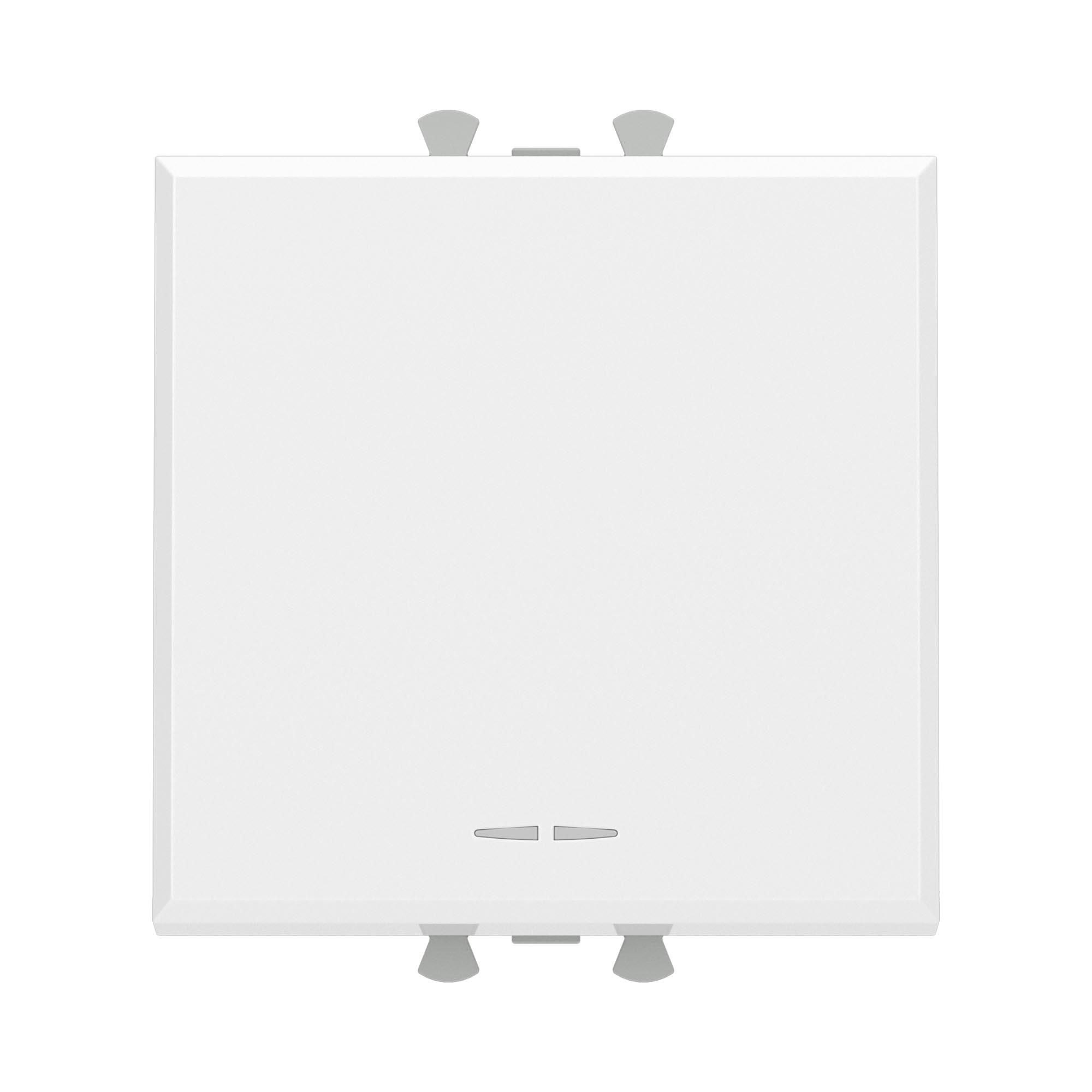 Переключатель одноклавишный модульный, Avanti, белое облако, 2 модуля