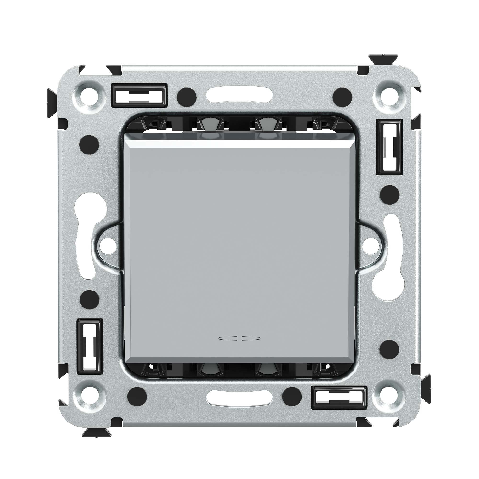 Avanti Переключатель одноклавишный в стену  Закаленная сталь