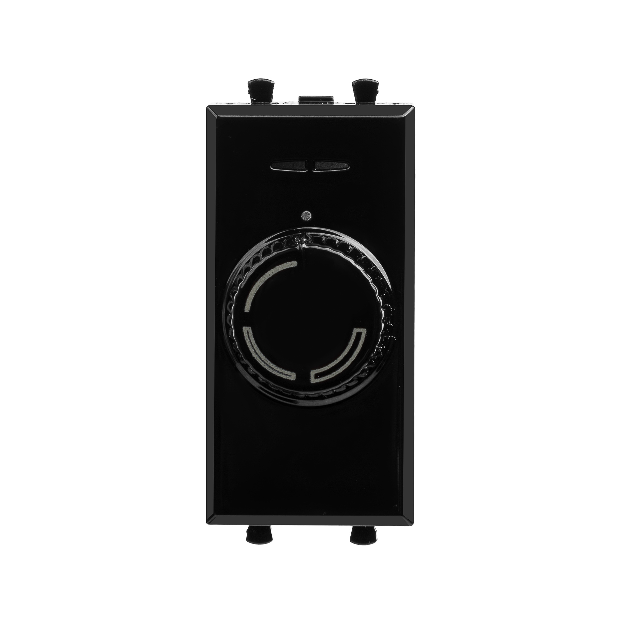 Диммер поворотный модульный, Avanti, черный квадрат, 1 модуль