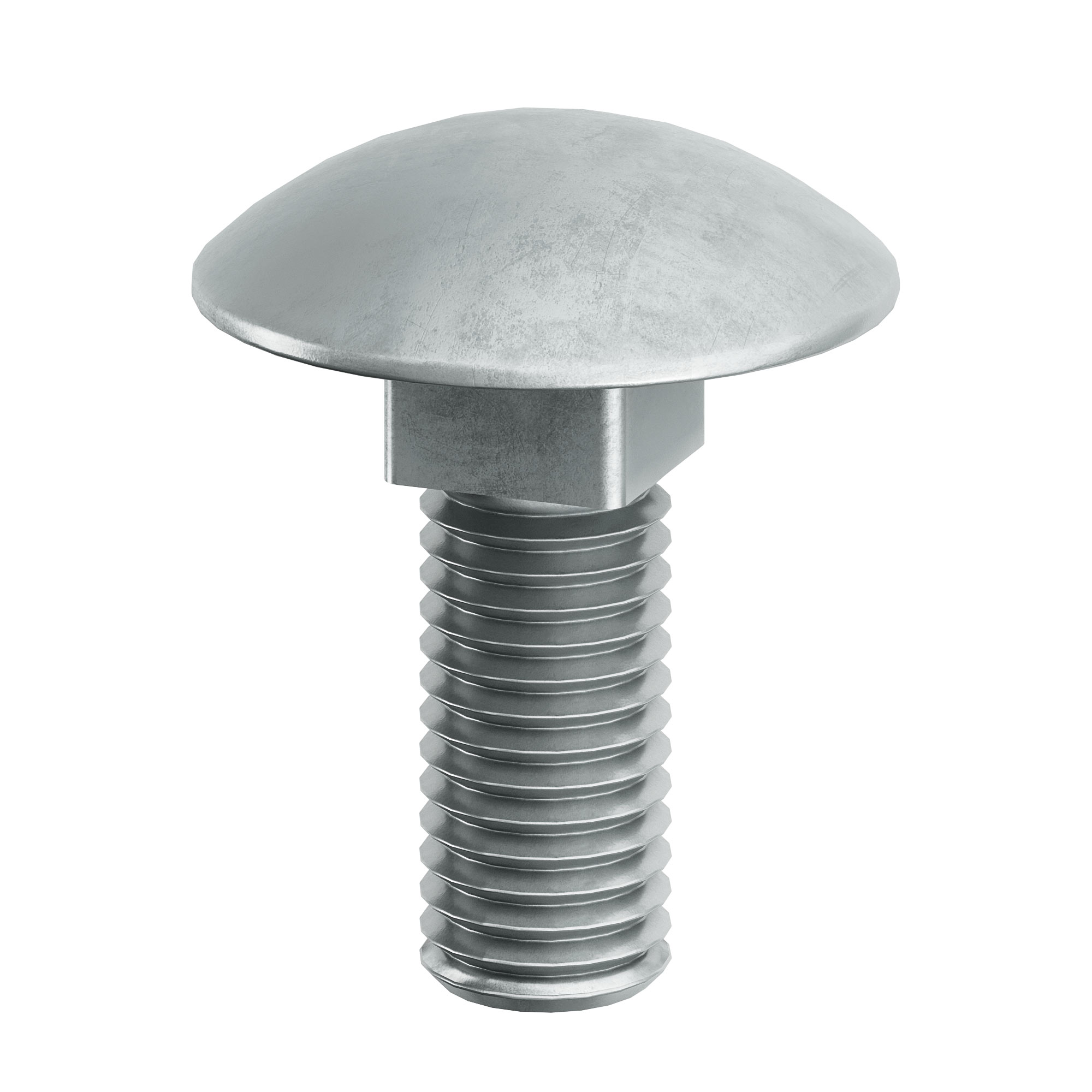 Винт гладкая головка квадратный подголовник мм6х16 горячеоцинкованный