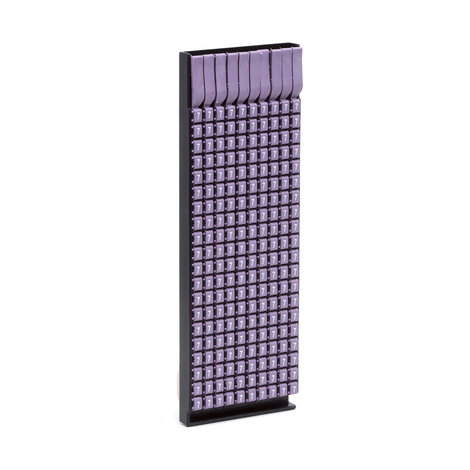 Маркер для кабеля сечением 4-6мм пустой фиолетовый (160 маркеров в упаковке)