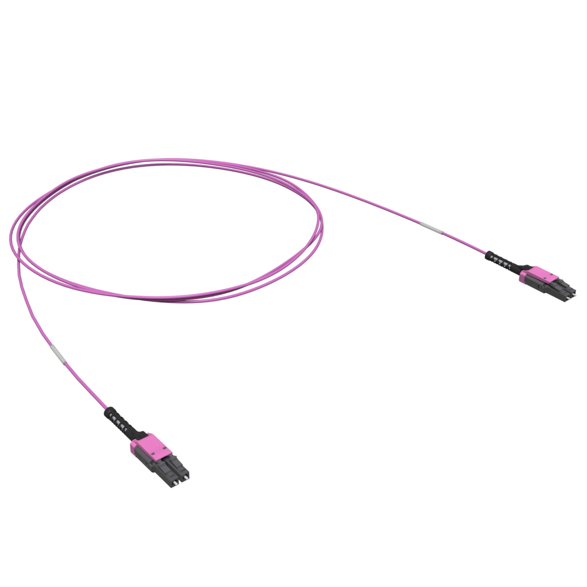 Патч-корд оптический 2ОВ 50/125 OM4. LC Dupleх Uniboot/LC Dupleх Uniboot. 1м (предустановленная конфигурация: тип полярности - прямая А/B - B/A)