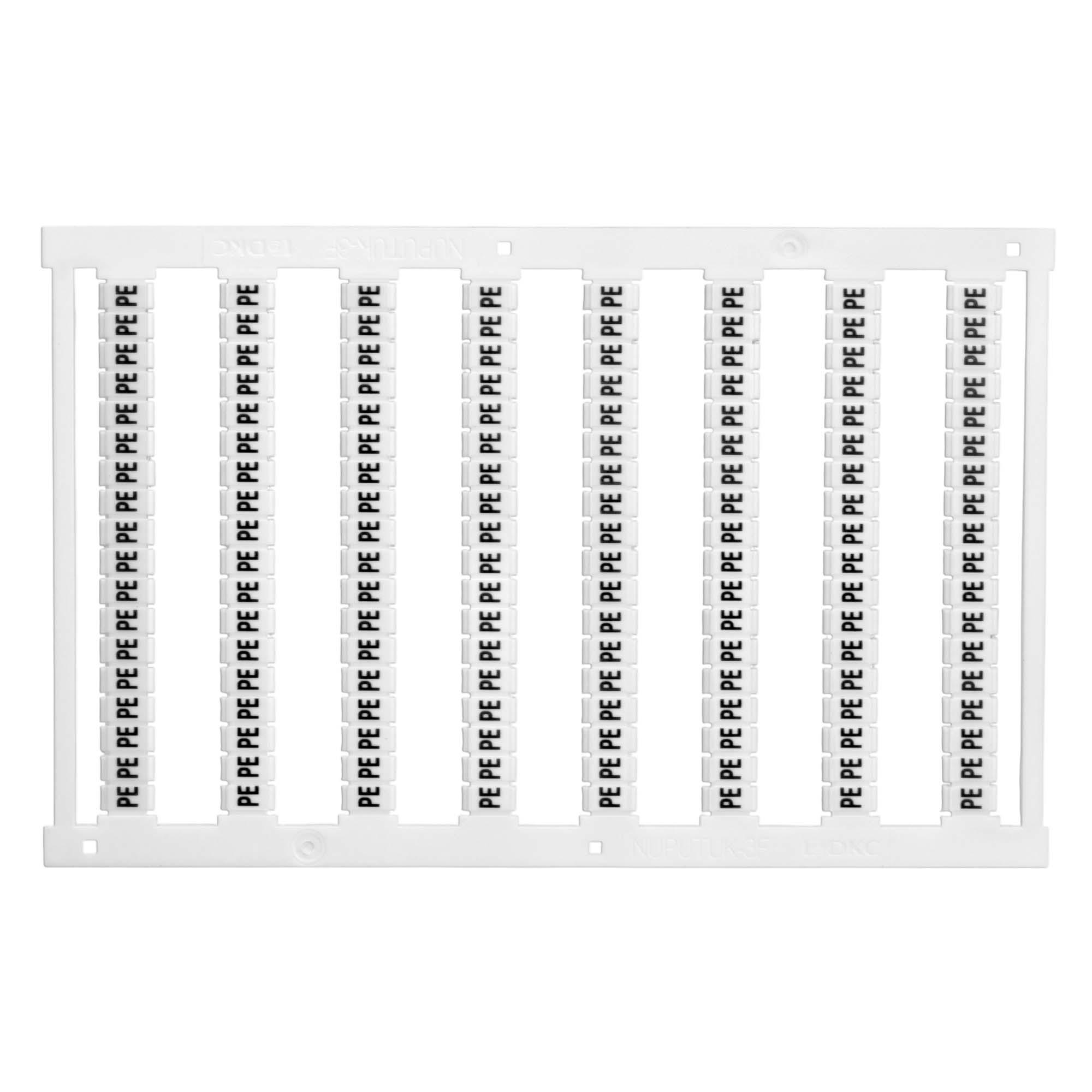 Маркировка для клемм, ширина 3 мм, узкая, для клемм Push-in, знак заземления , вертикальная ориентация , 1 шт. = карта из 144 маркеров