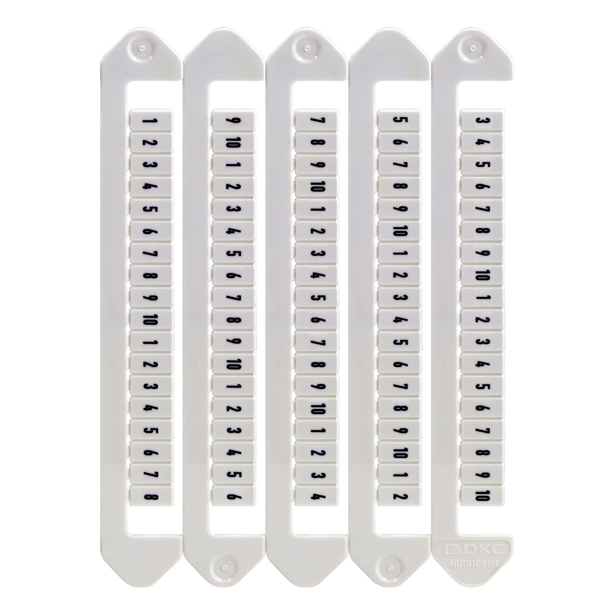 Маркировка для клемм, ширина 5 мм, от 51 до 60, горизонтальная ориентация