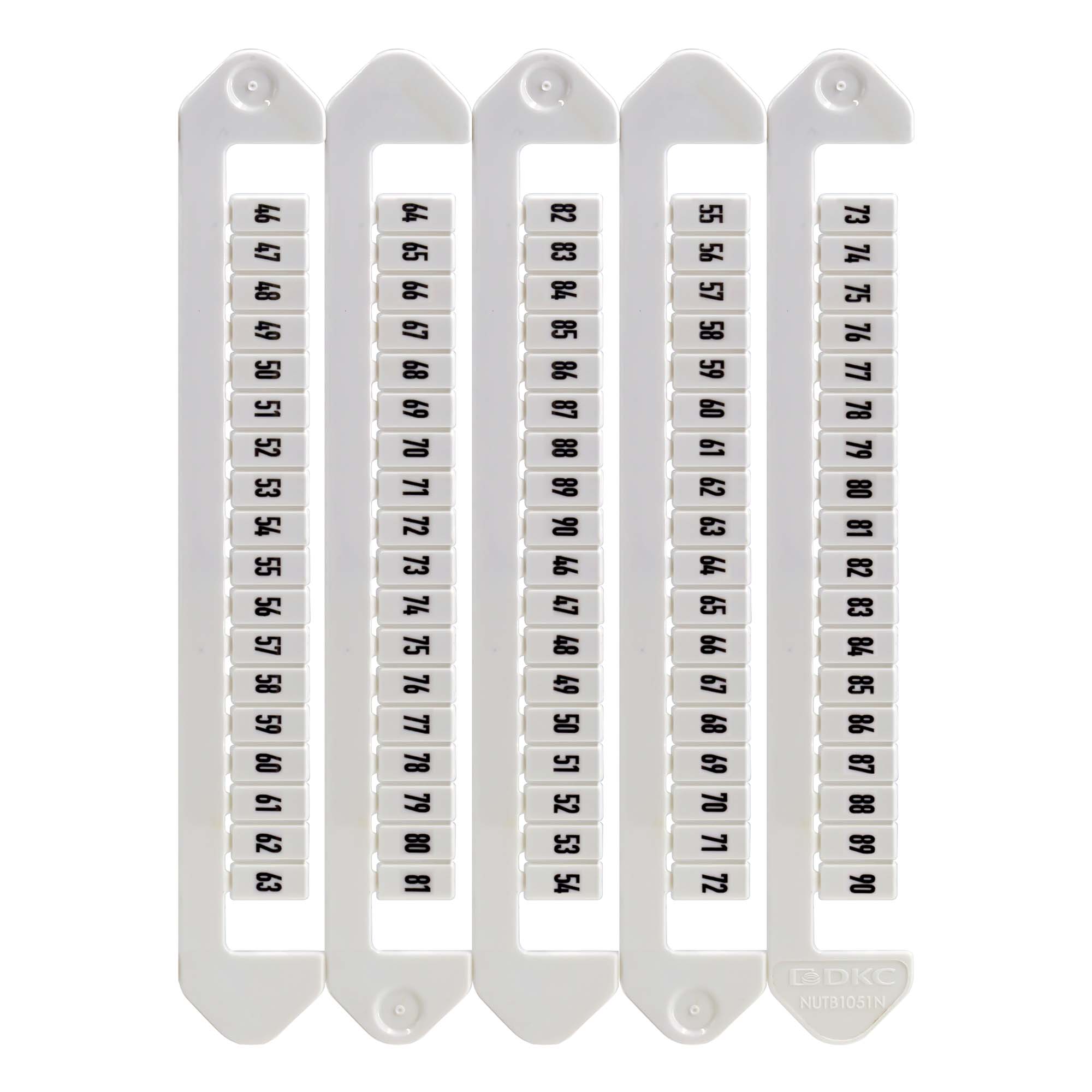 Маркировка для клемм, ширина 5 мм, от 181 до 225, горизонтальная ориентация