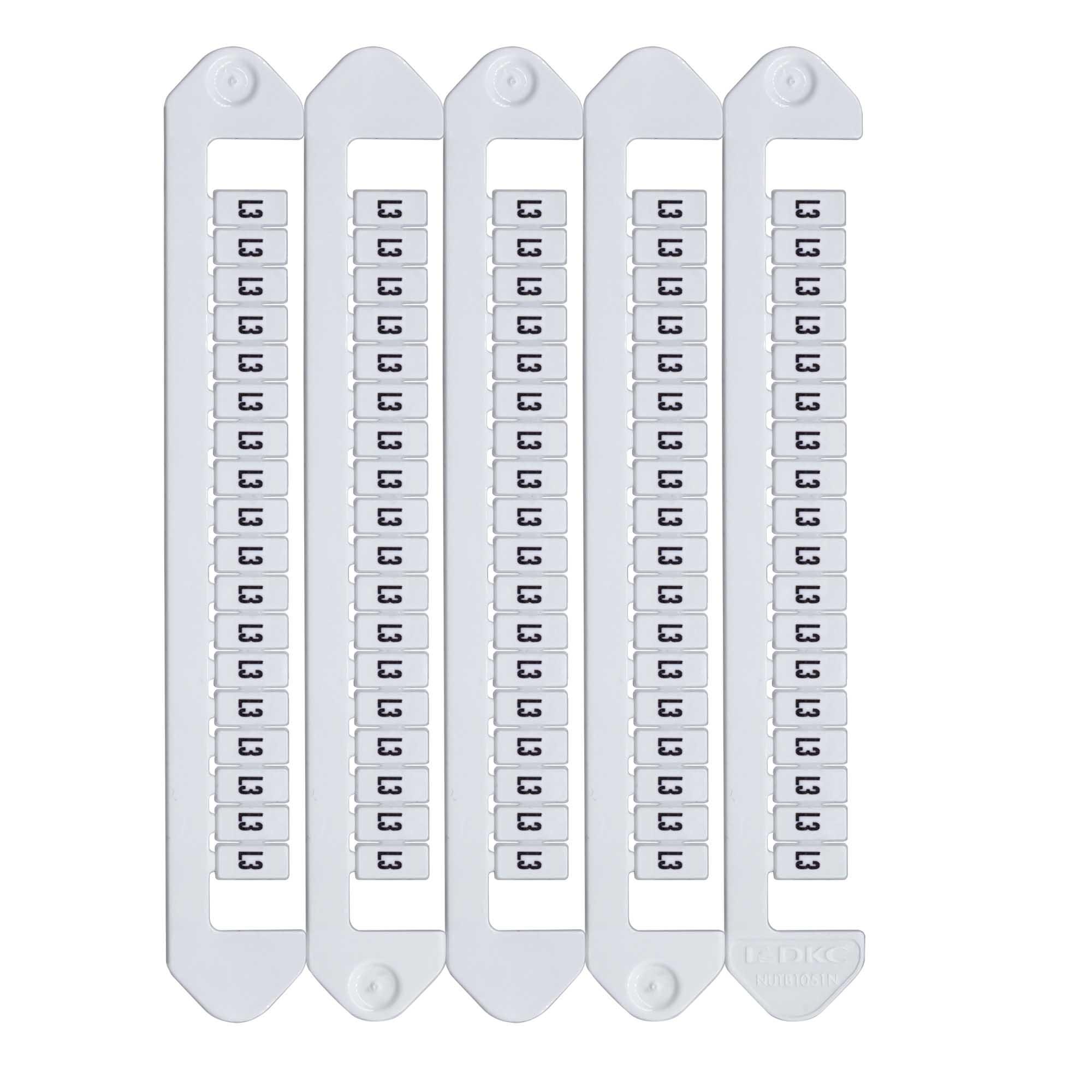 Маркировка для клемм, ширина 5 мм, символы L3 ,   горизонтальная ориентация