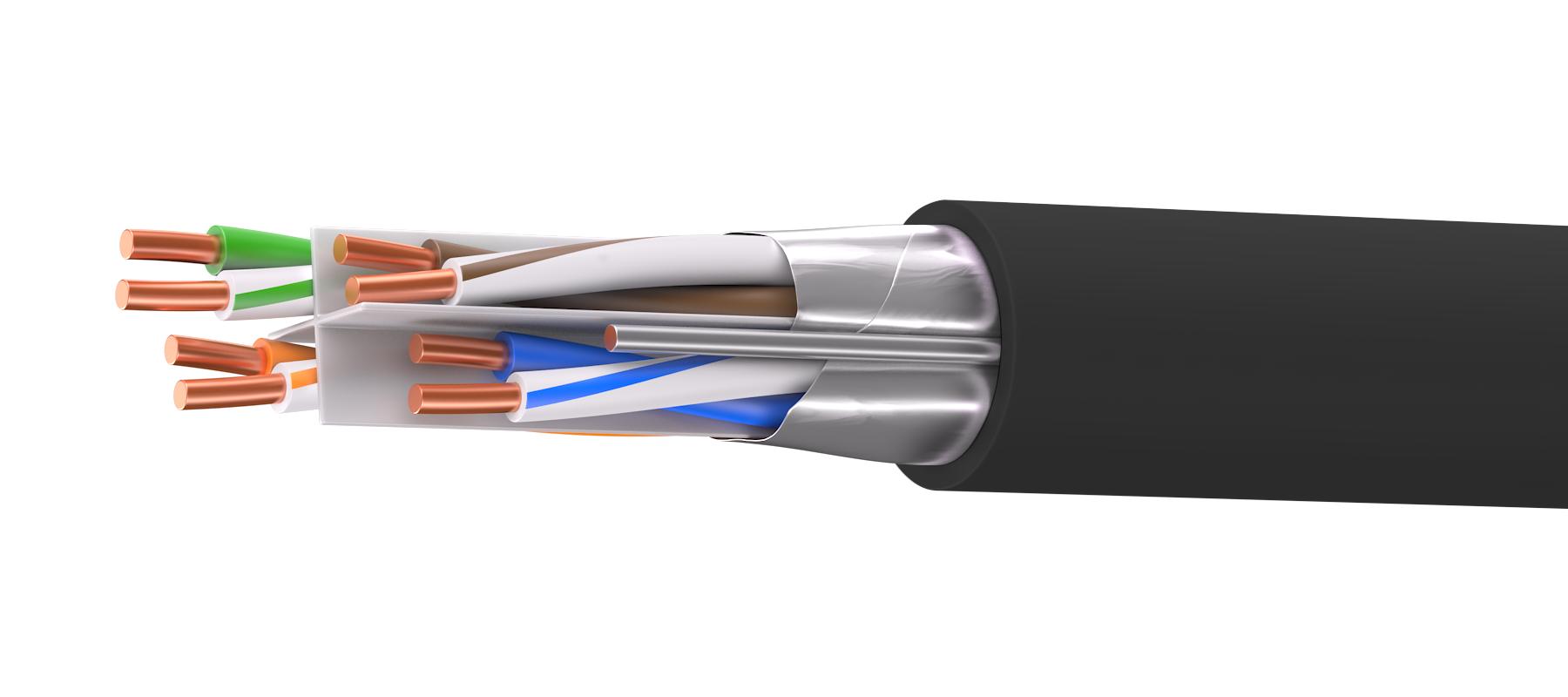 Витая пара F/UTP кат. 6, 4 пары, нг(А)-HF,  катушка 305 м