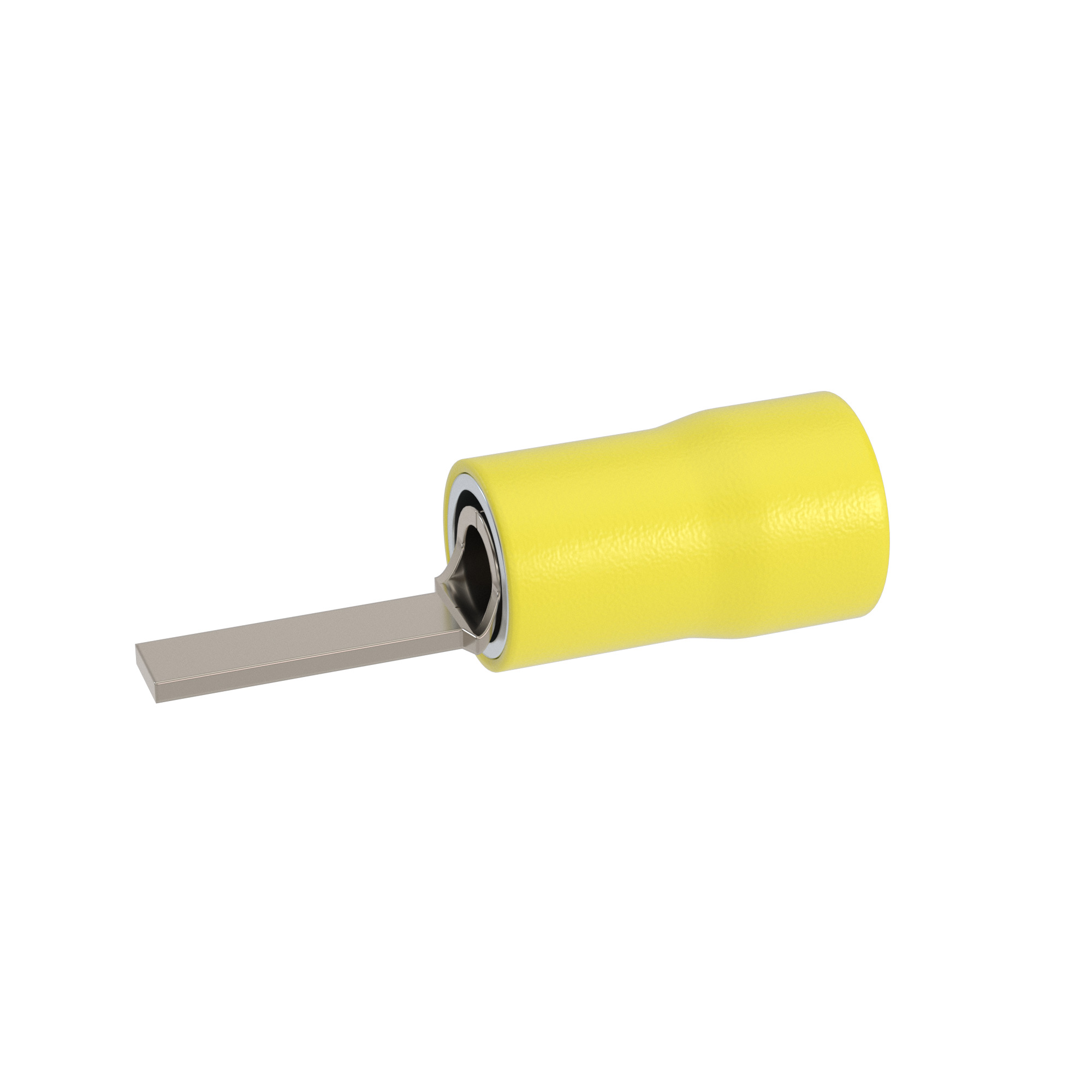 Наконечник со штифтом плоского сечения 5x14, изолированный фланец, для кабеля сечением до 6.0кв.мм