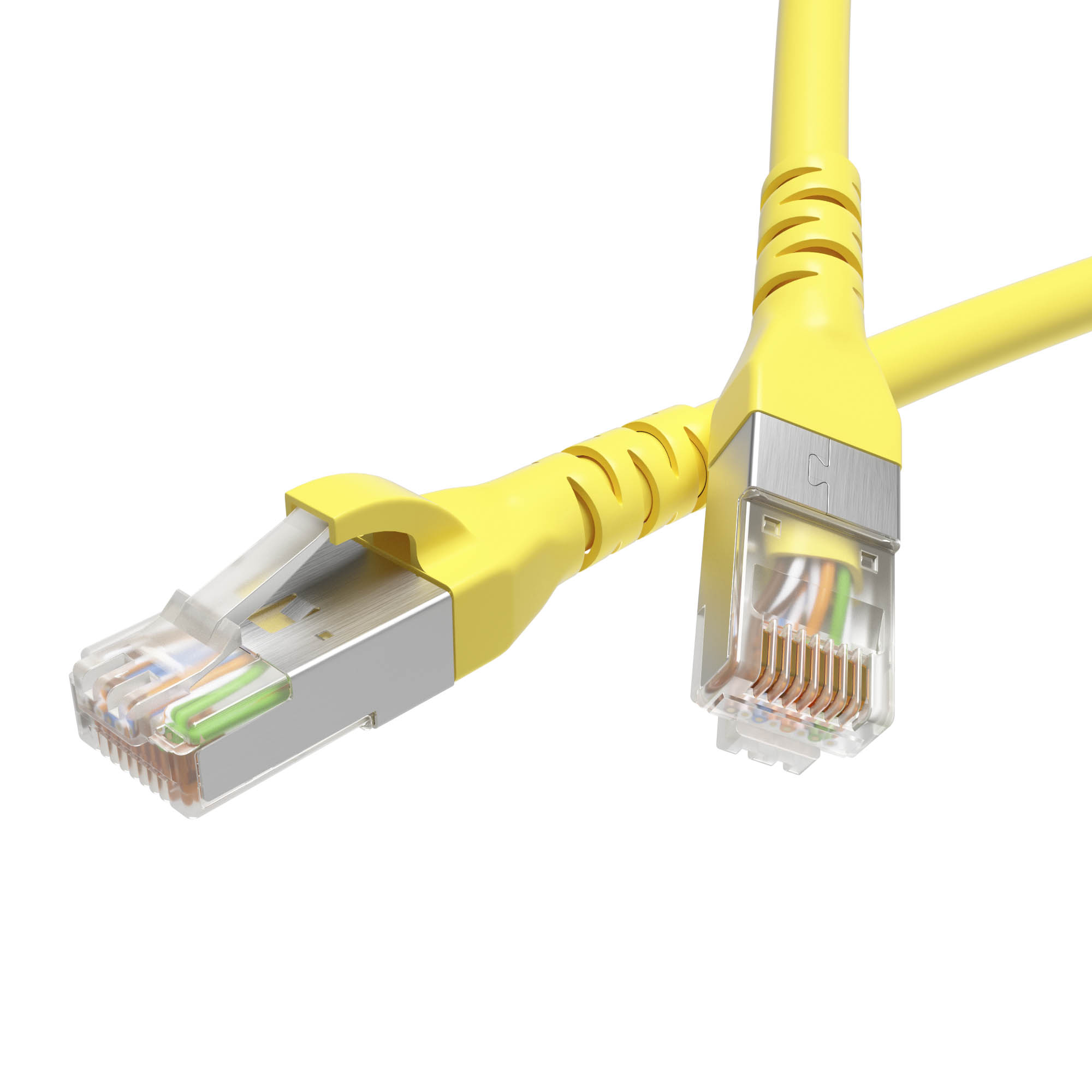 Патч-корд экранированный CAT5E F/UTP 4х2 LSZH желтый 5м