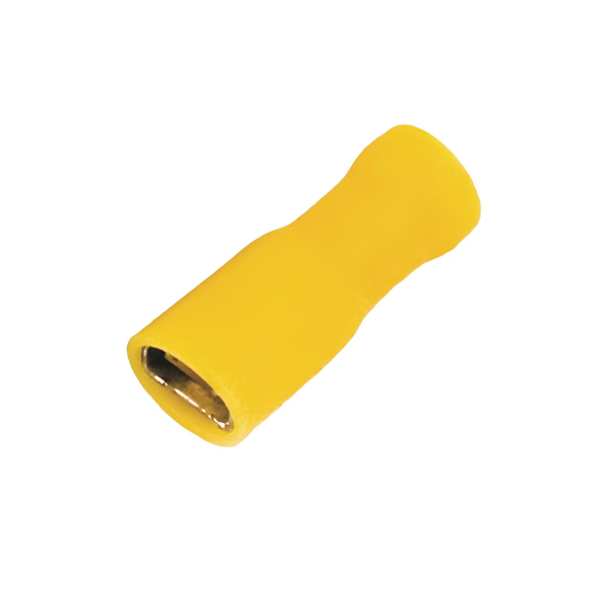 Наконечник плоский РппИм 6-7-0.8 желтый QUADRO (50шт) полностью изолированный (розетка)