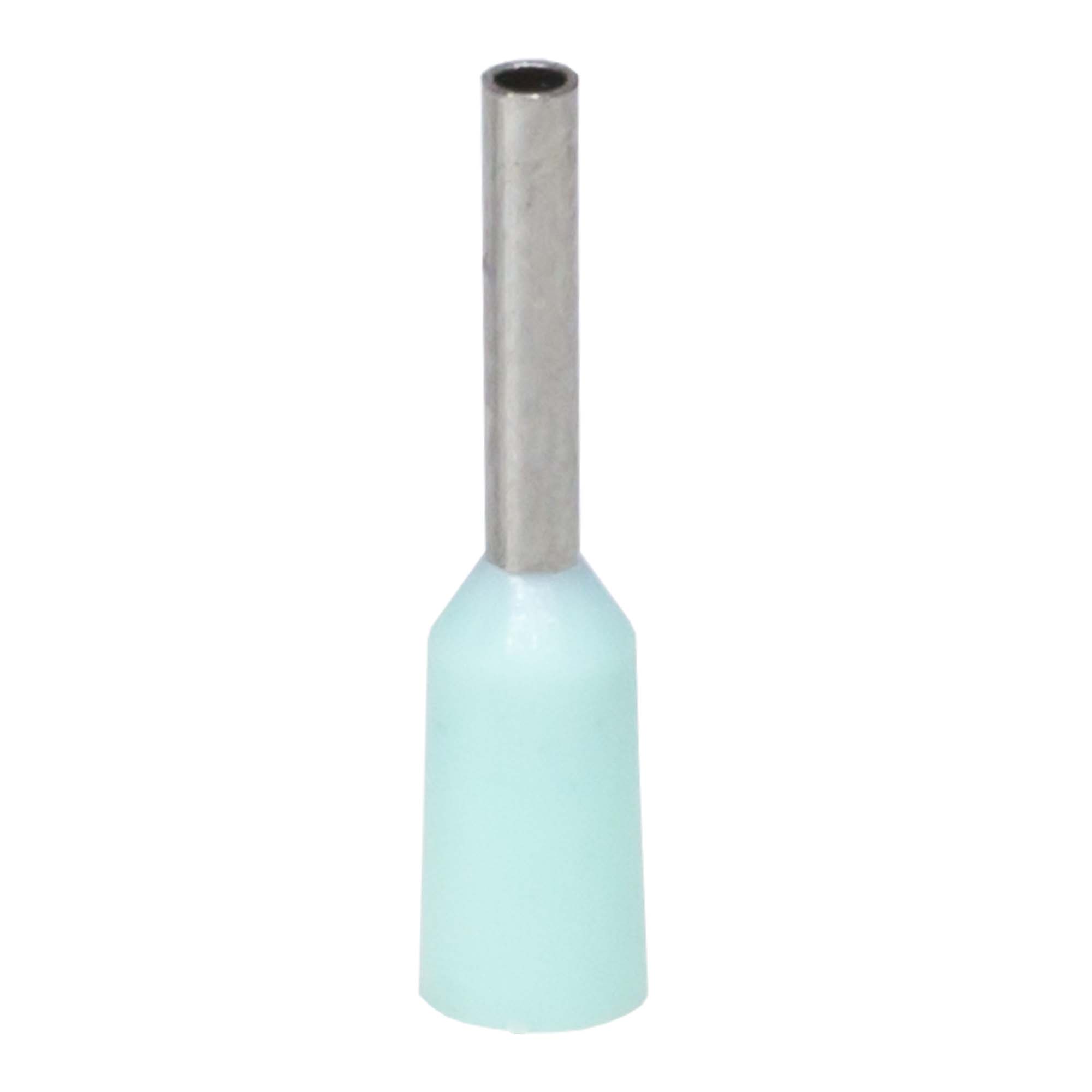 Наконечник-гильза 0,34-8мм с изолированным фланцем,  бирюзовый