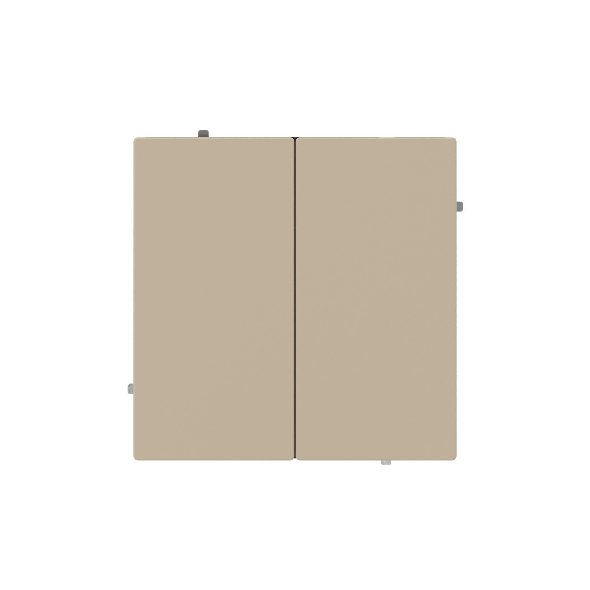 Выключатель двухклавишный, KANT, ванильный марципан